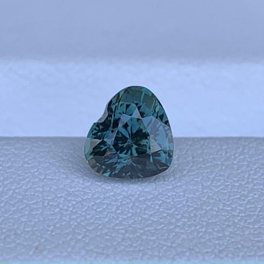 Natural Heart Shaped Peacock Teal Sapphire 1.56ct - (UH) - Baza Boutique