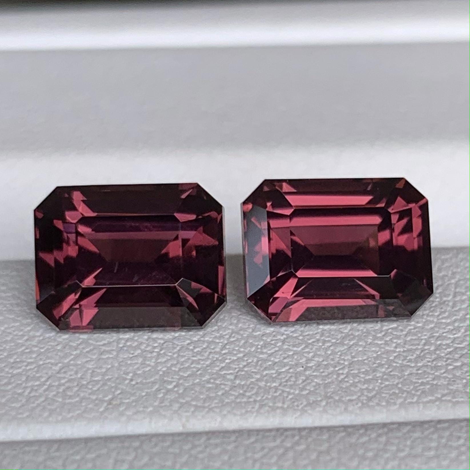 Rare Mahenge Grape Spinel Pair 6.30ct - (H) - Baza Boutique