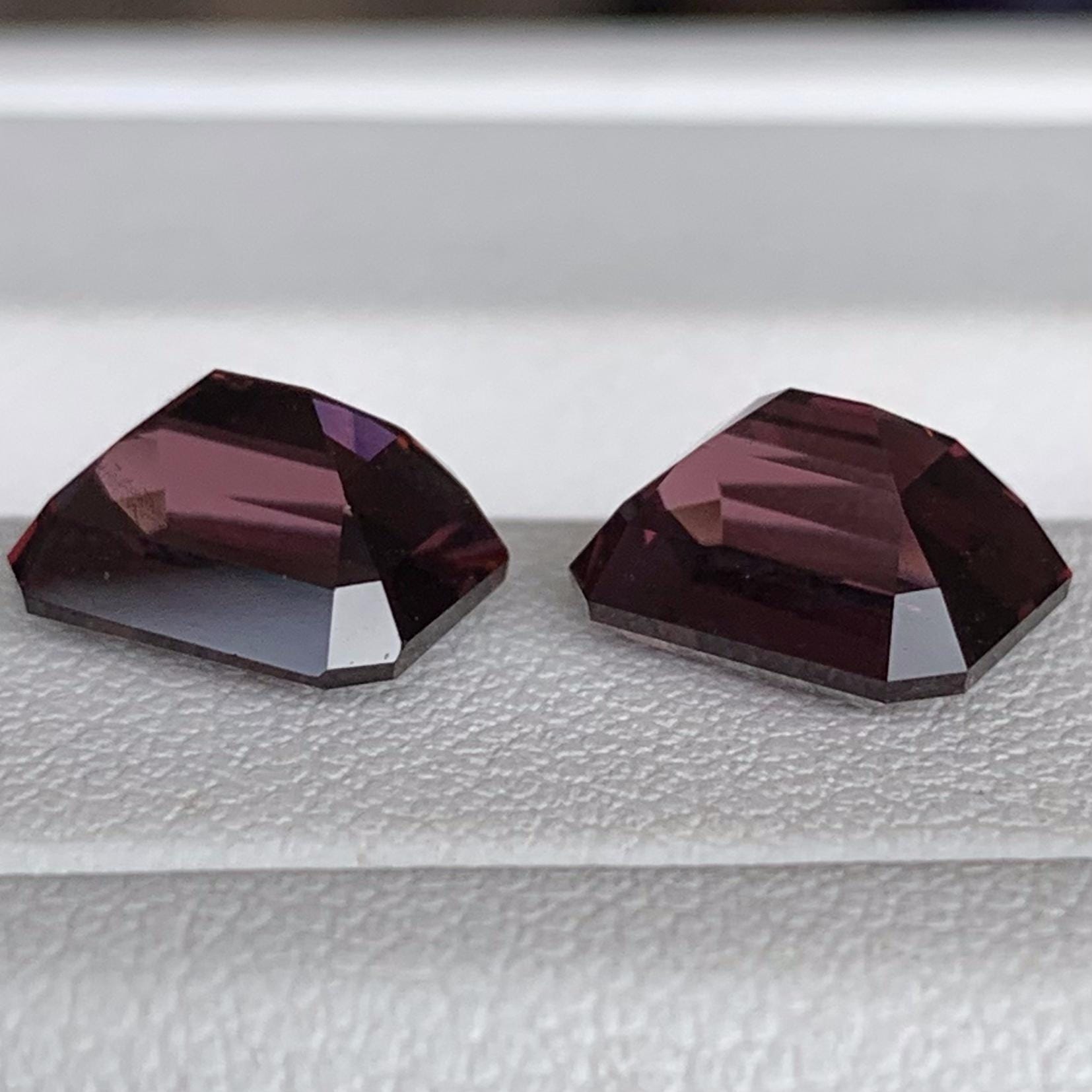 Rare Mahenge Grape Spinel Pair 6.30ct - (H) - Baza Boutique
