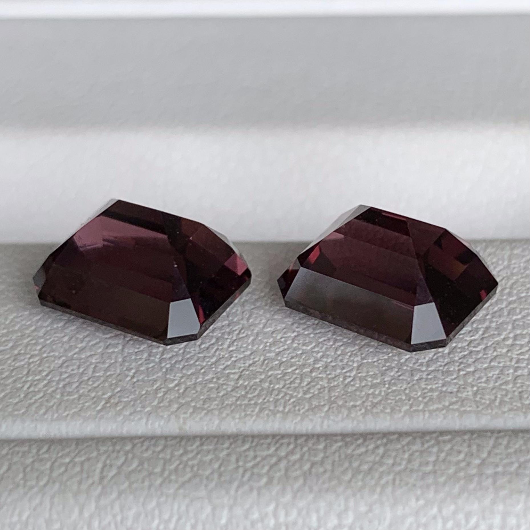 Rare Mahenge Grape Spinel Pair 6.30ct - (H) - Baza Boutique