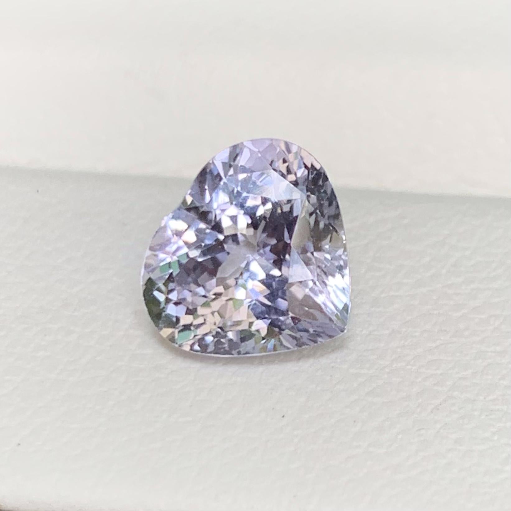 Heart Shaped Lavender Sapphire 2.63ct - (UH) - Baza Boutique