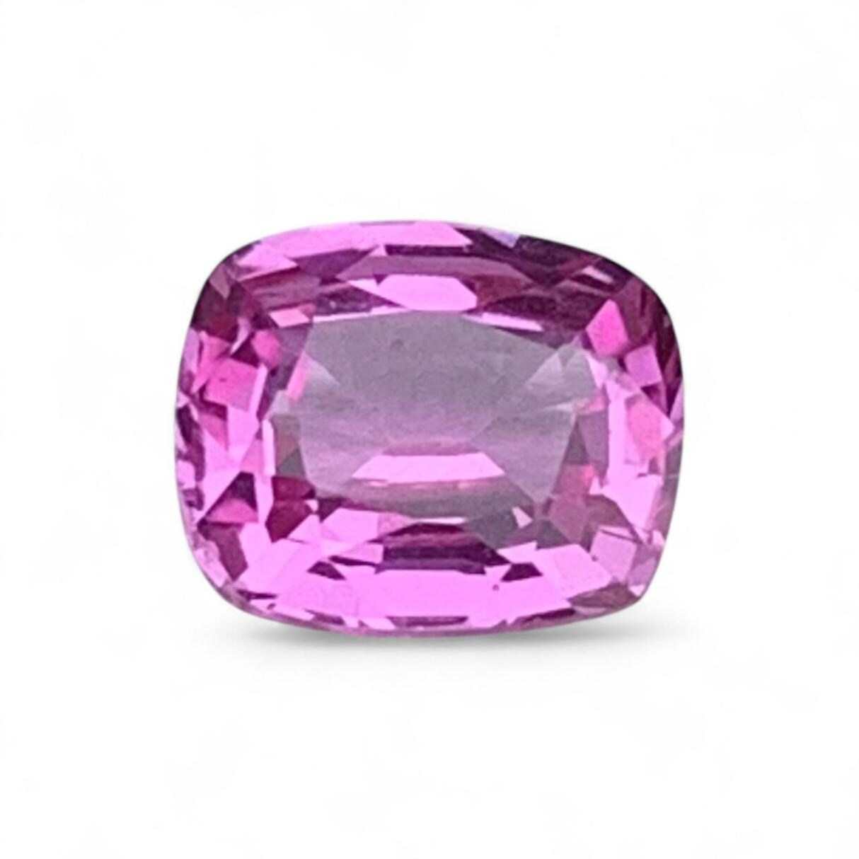 Natural Cushion Cut Pink Sapphire 0.88ct - (UH)