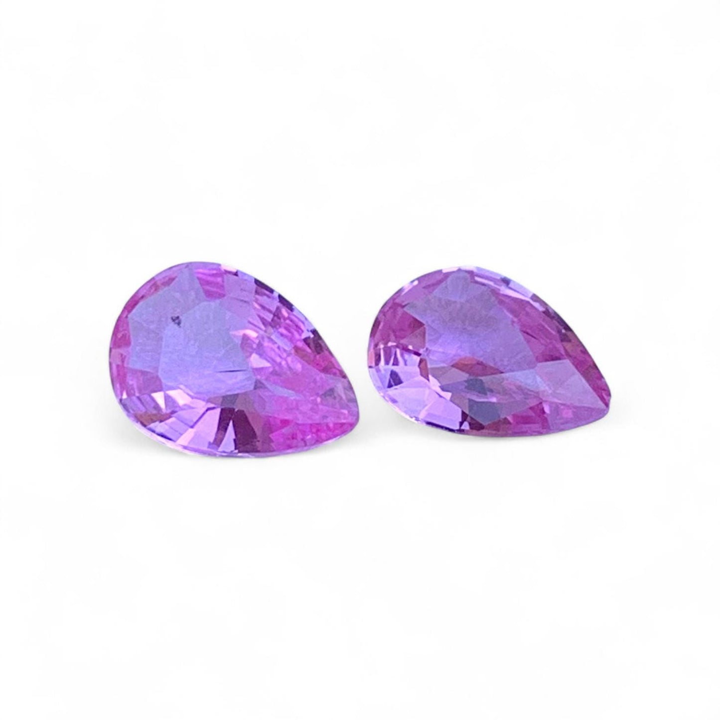 Natural Pear Cut Padparadscha Sapphire Pair 2.75ct - (UH)