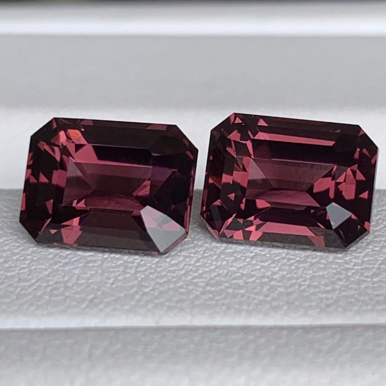 Rare Mahenge Grape Spinel Pair 6.30ct - (H) - Baza Boutique
