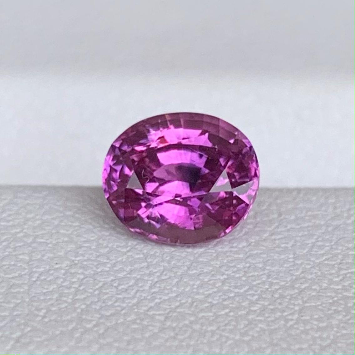 Natural Oval Cut Pink Sapphire 1.27ct - (H)