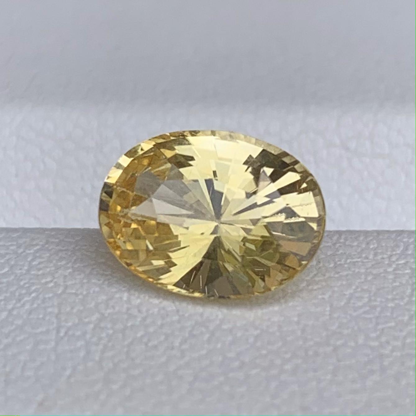Natural Oval Cut Golden Yellow Sapphire 2.43ct - (H)
