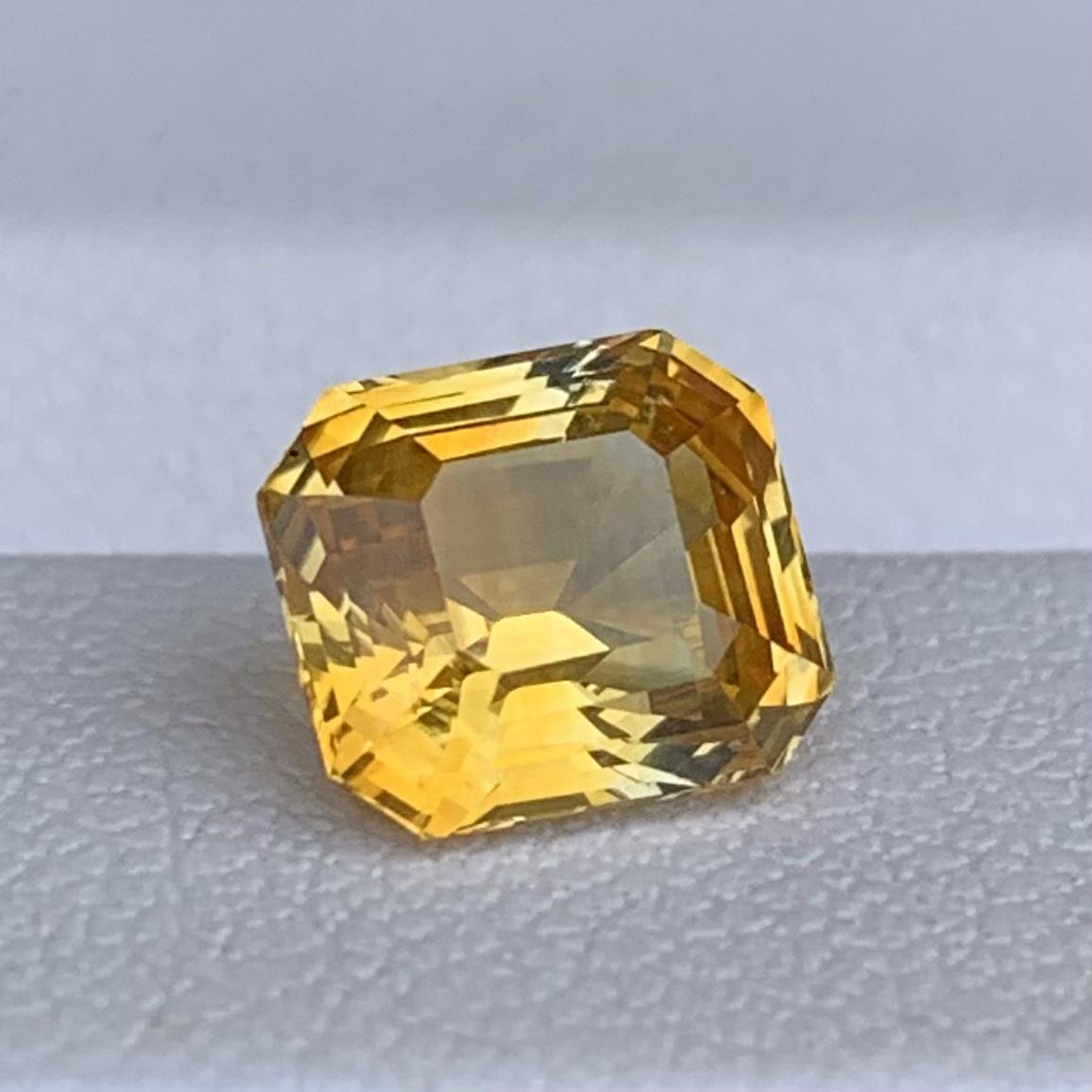 Natural Radiant Cut Golden Yellow Sapphire 2.16ct - (H)