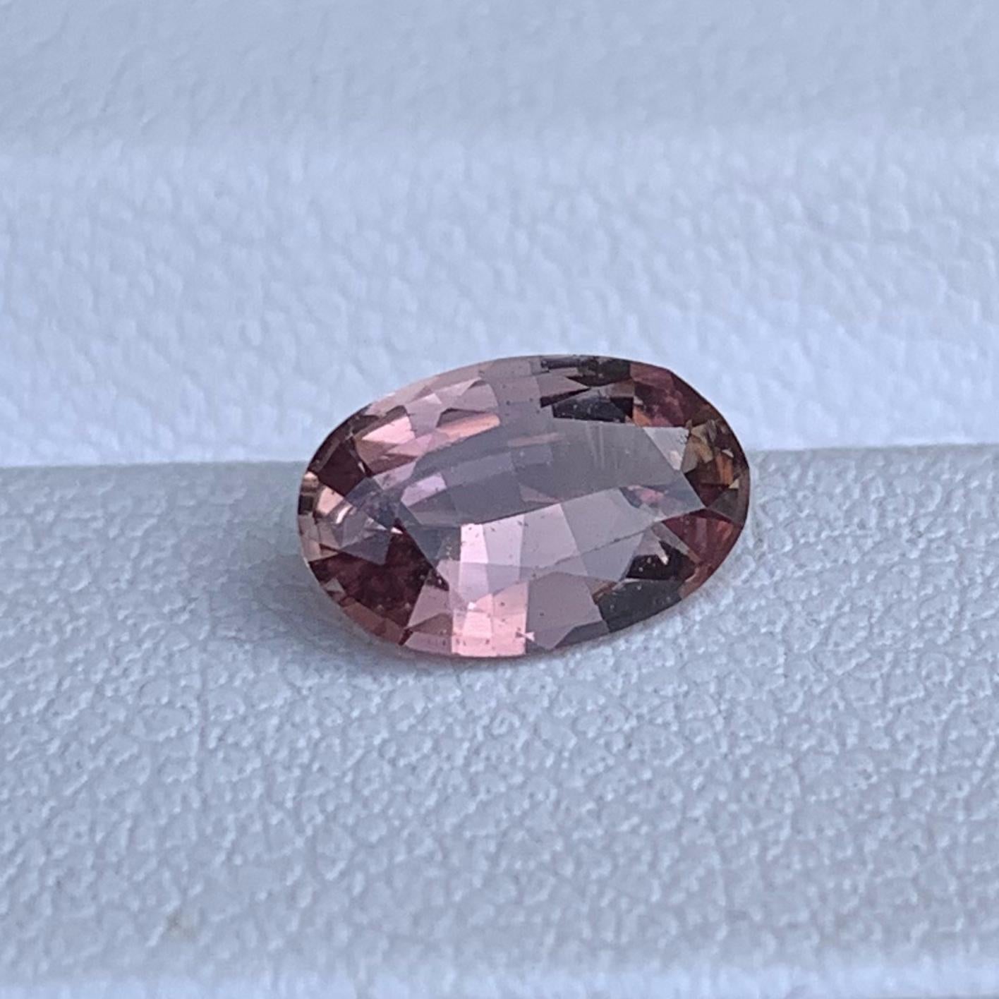 Natural Whiskey Sapphire 1.22ct Heated  Oval Cut Loose Gemstone for Ring or Pendant