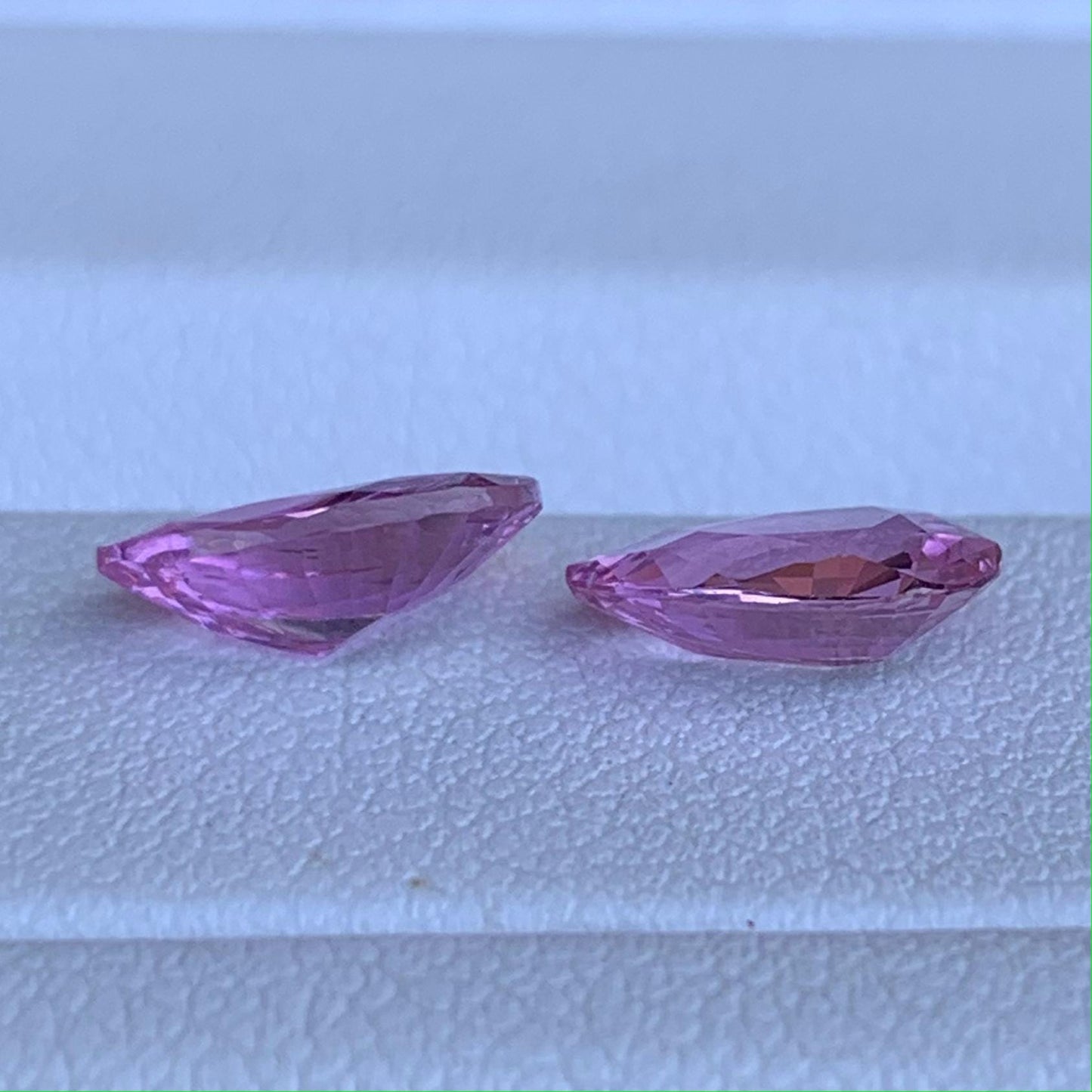 Natural Pear Cut Padparadscha Sapphire Pair 2.75ct - (UH)
