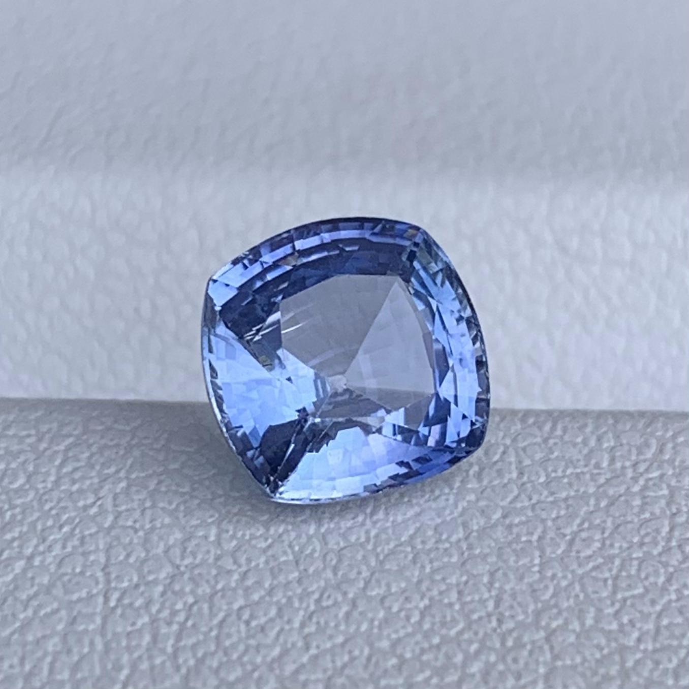 Natural Cushion Cut Light Blue Sapphire 2.19ct - (UH)