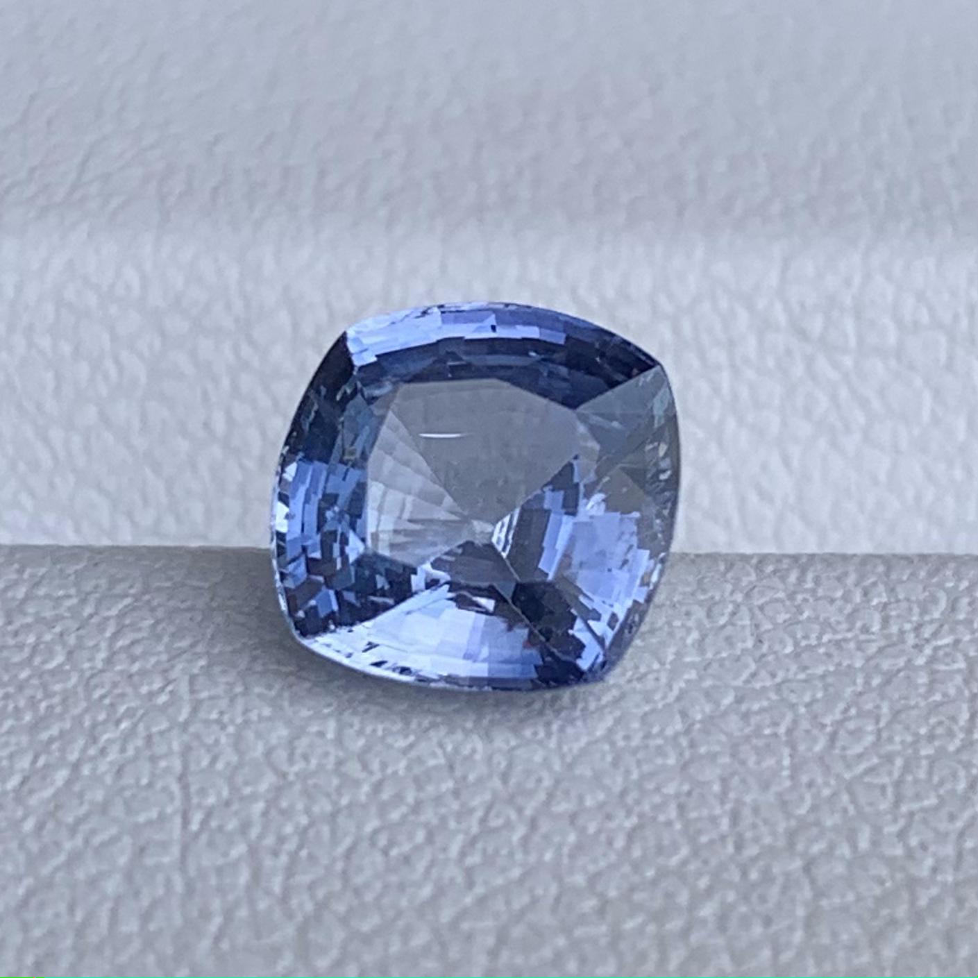 Natural Cushion Cut Light Blue Sapphire 2.19ct - (UH)