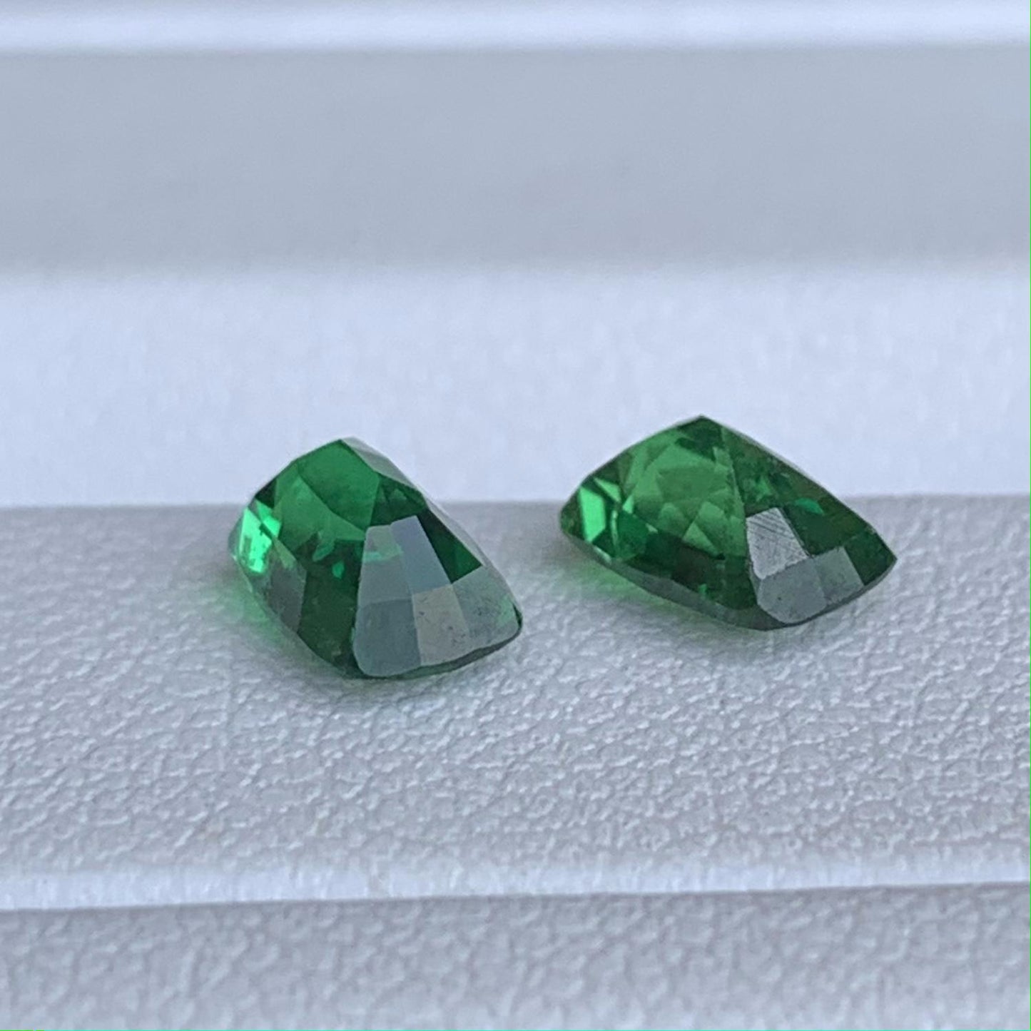 Natural Cushion Cut Tsavorite Garnet Pair 2.07ct - (UH)