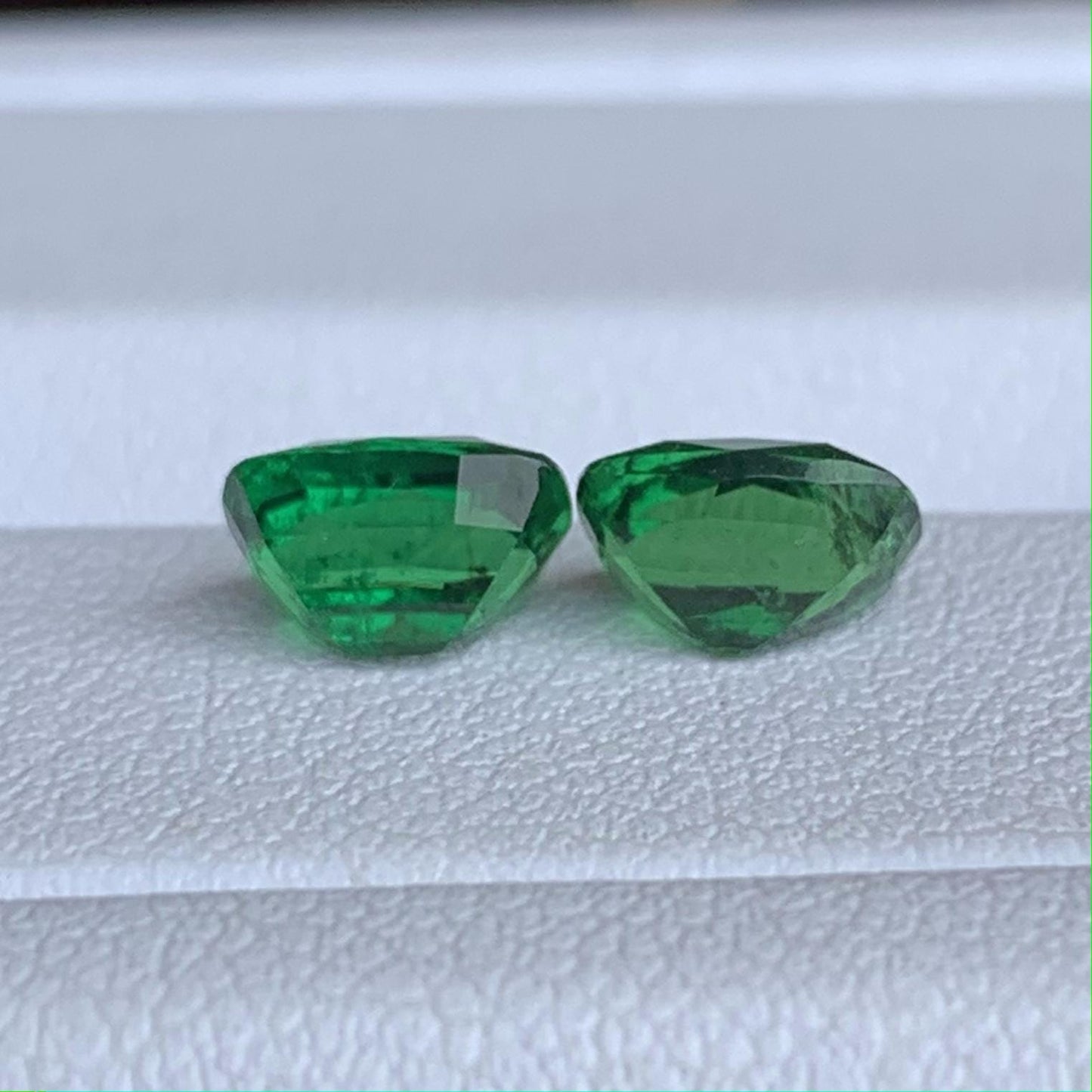 Natural Cushion Cut Tsavorite Garnet Pair 2.07ct - (UH)