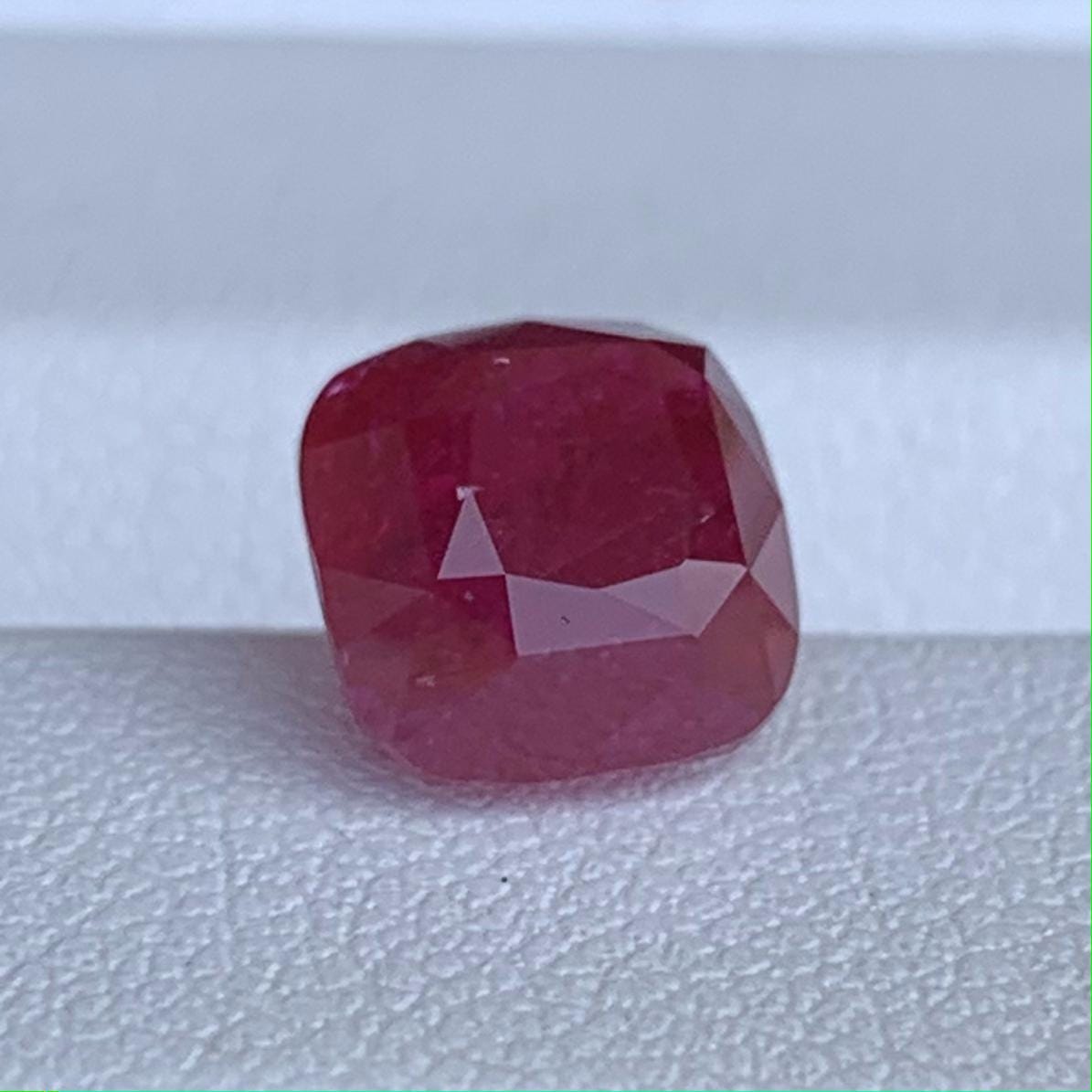 Natural PiegonRed Cushion Cut Ruby 3.52ct - (UH) - Baza Boutique