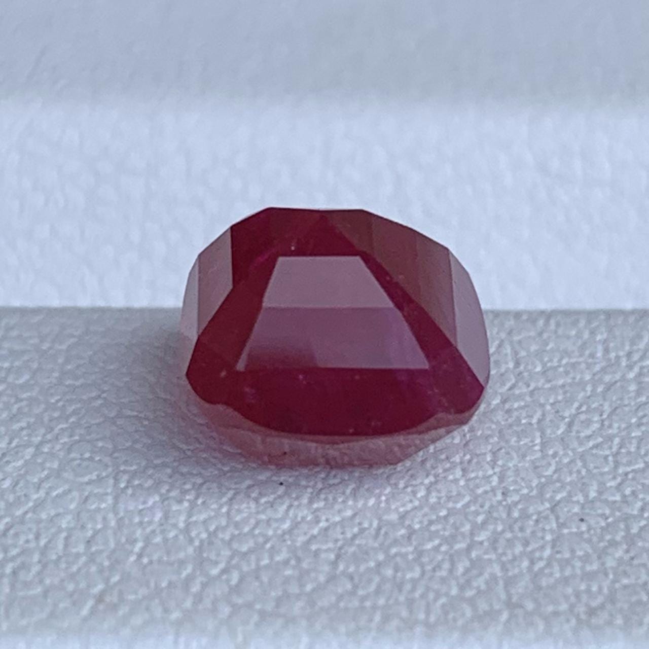 Natural PiegonRed Cushion Cut Ruby 3.52ct - (UH) - Baza Boutique