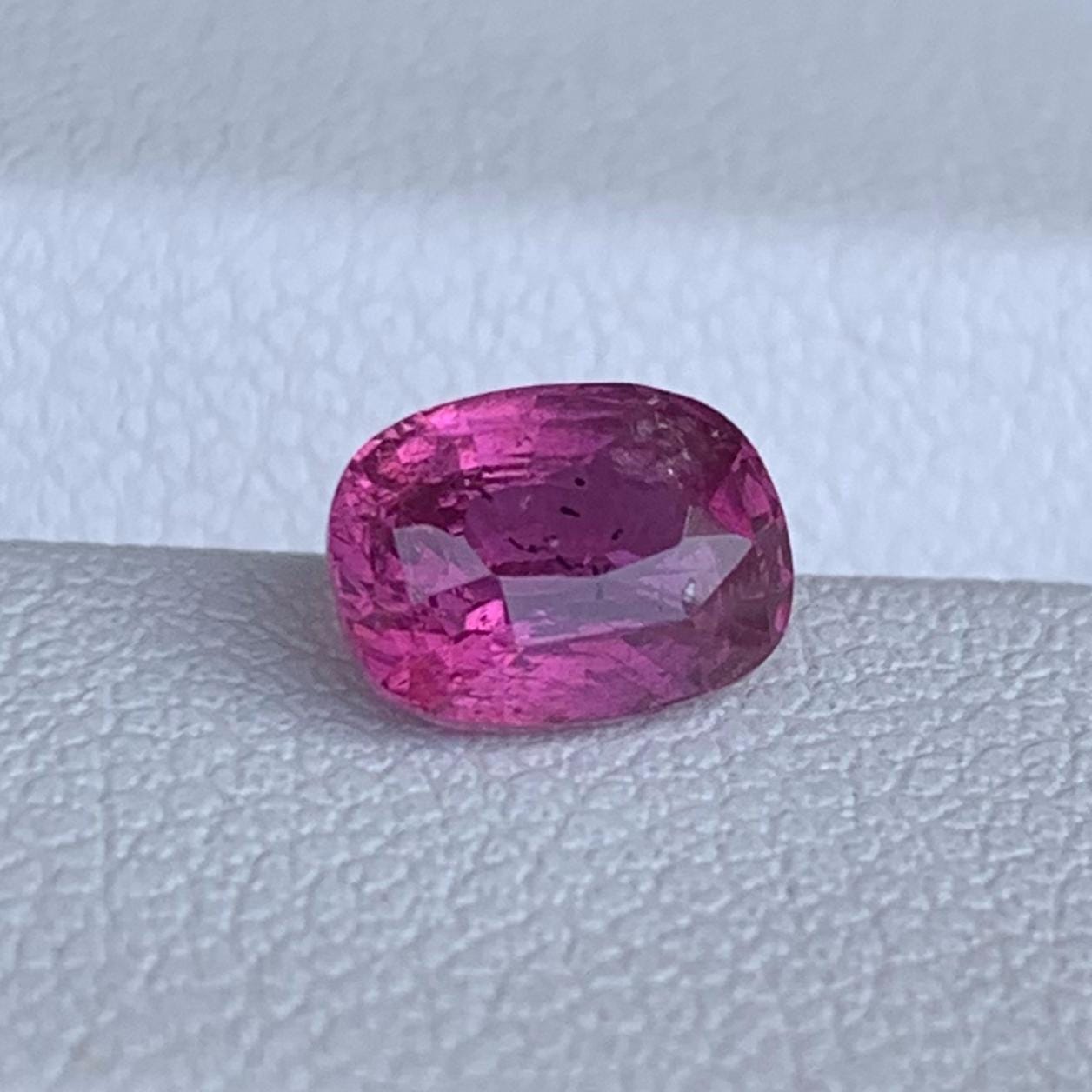Natural Purplish Red Cushion Cut Ruby 1.25ct - (UH) - Baza Boutique