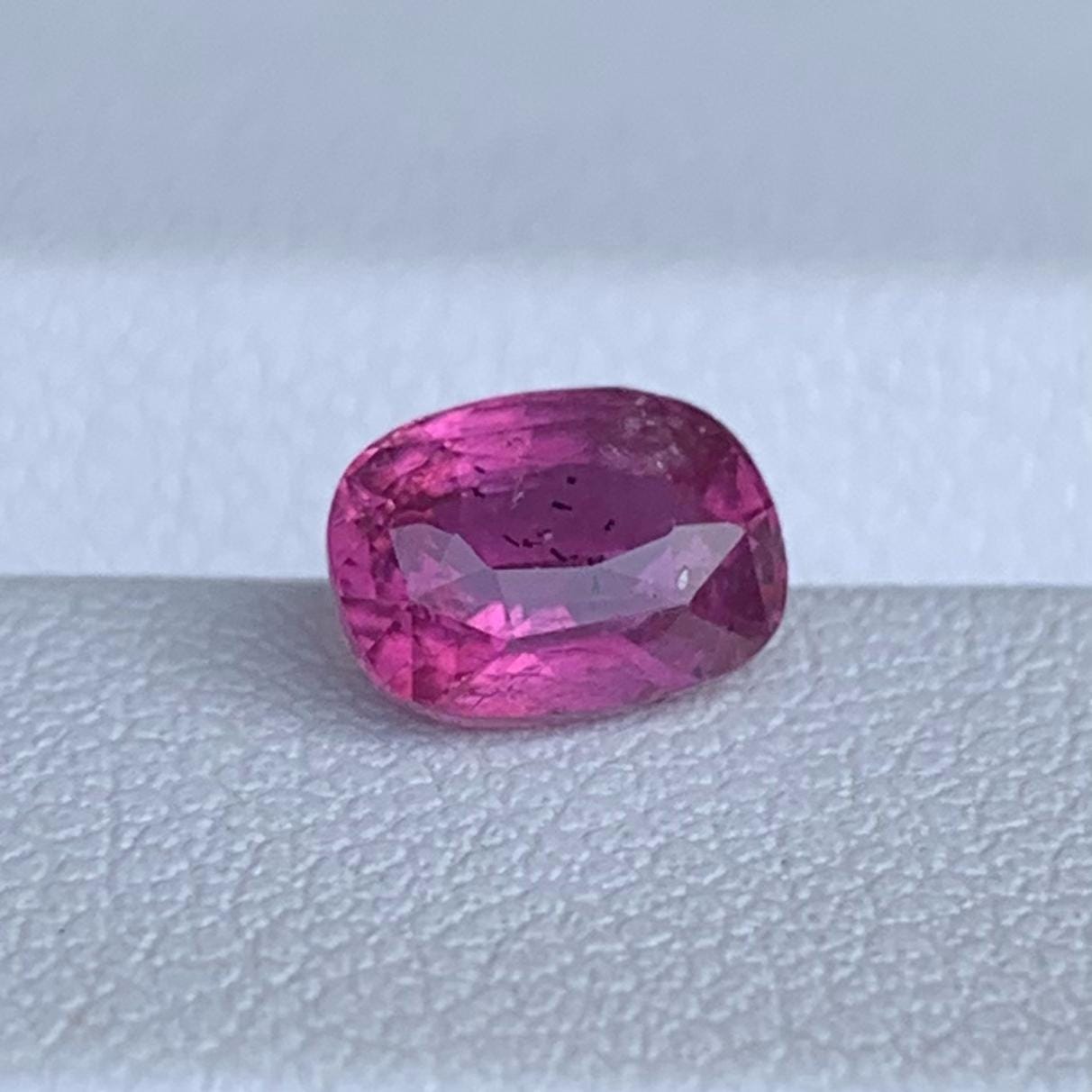 Natural Purplish Red Cushion Cut Ruby 1.25ct - (UH) - Baza Boutique