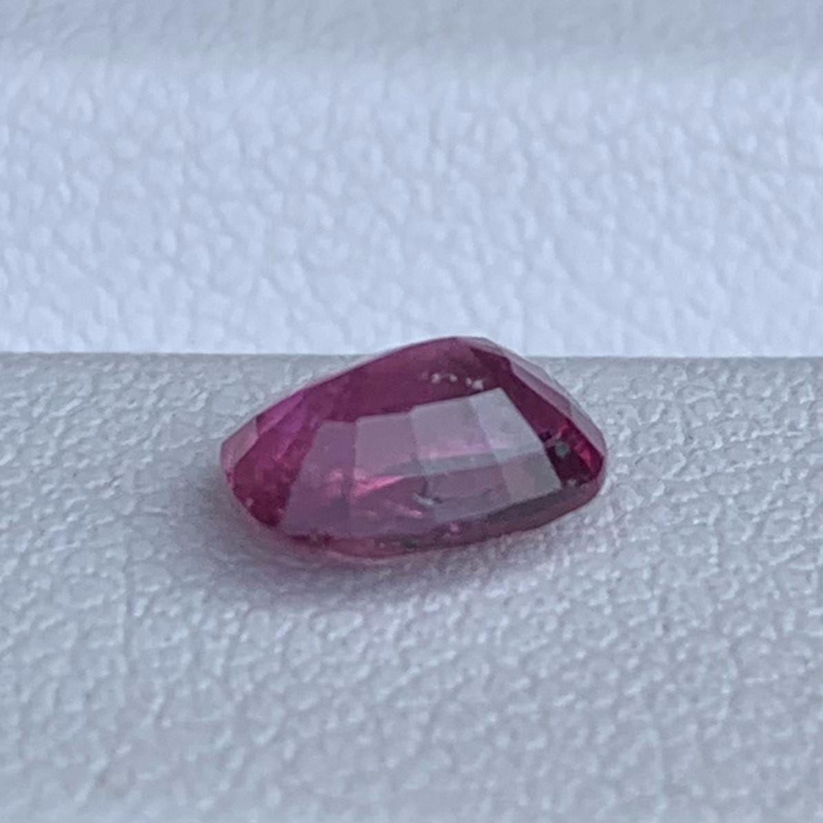 Natural Purplish Red Cushion Cut Ruby 1.25ct - (UH) - Baza Boutique