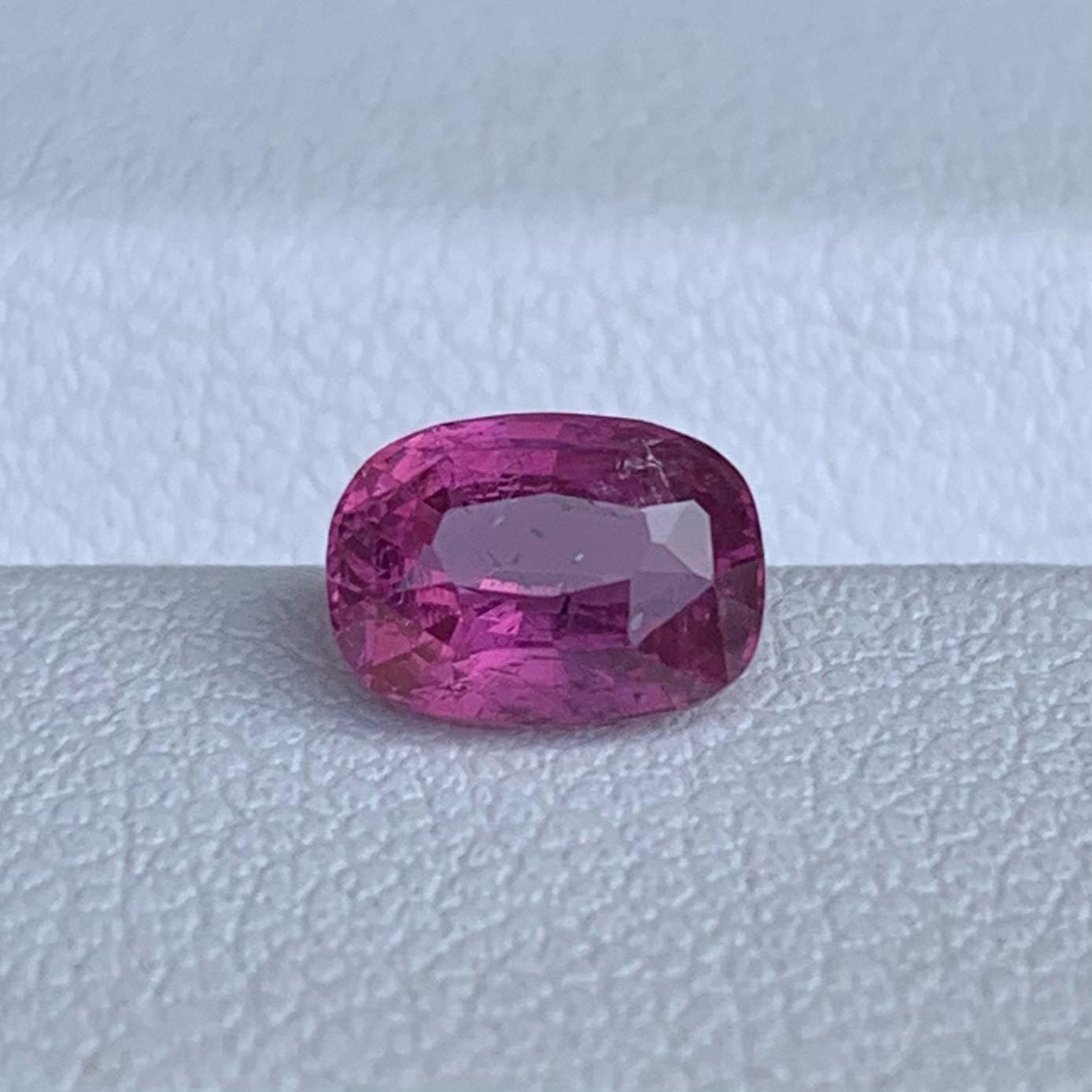 Natural Purplish Red Cushion Cut Ruby 1.25ct - (UH) - Baza Boutique