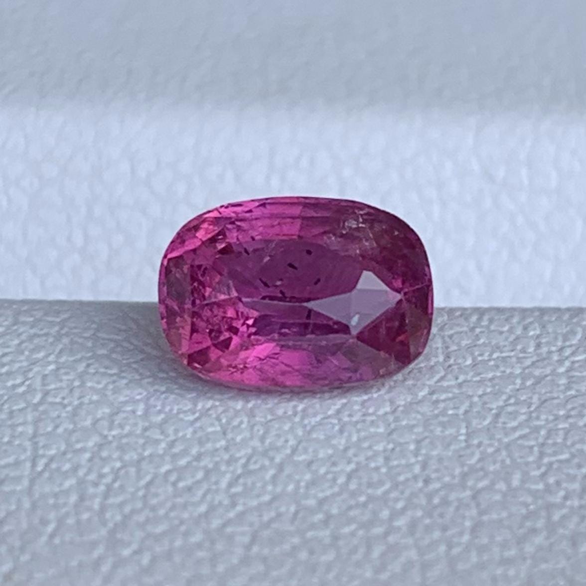 Natural Purplish Red Cushion Cut Ruby 1.25ct - (UH) - Baza Boutique