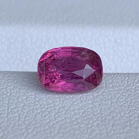 Natural Purplish Red Cushion Cut Ruby 1.25ct - (UH) - Baza Boutique