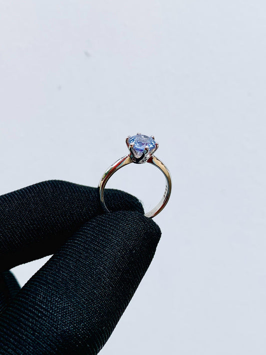 Blue Sapphire 1.17ct Ring in Sterling Silver