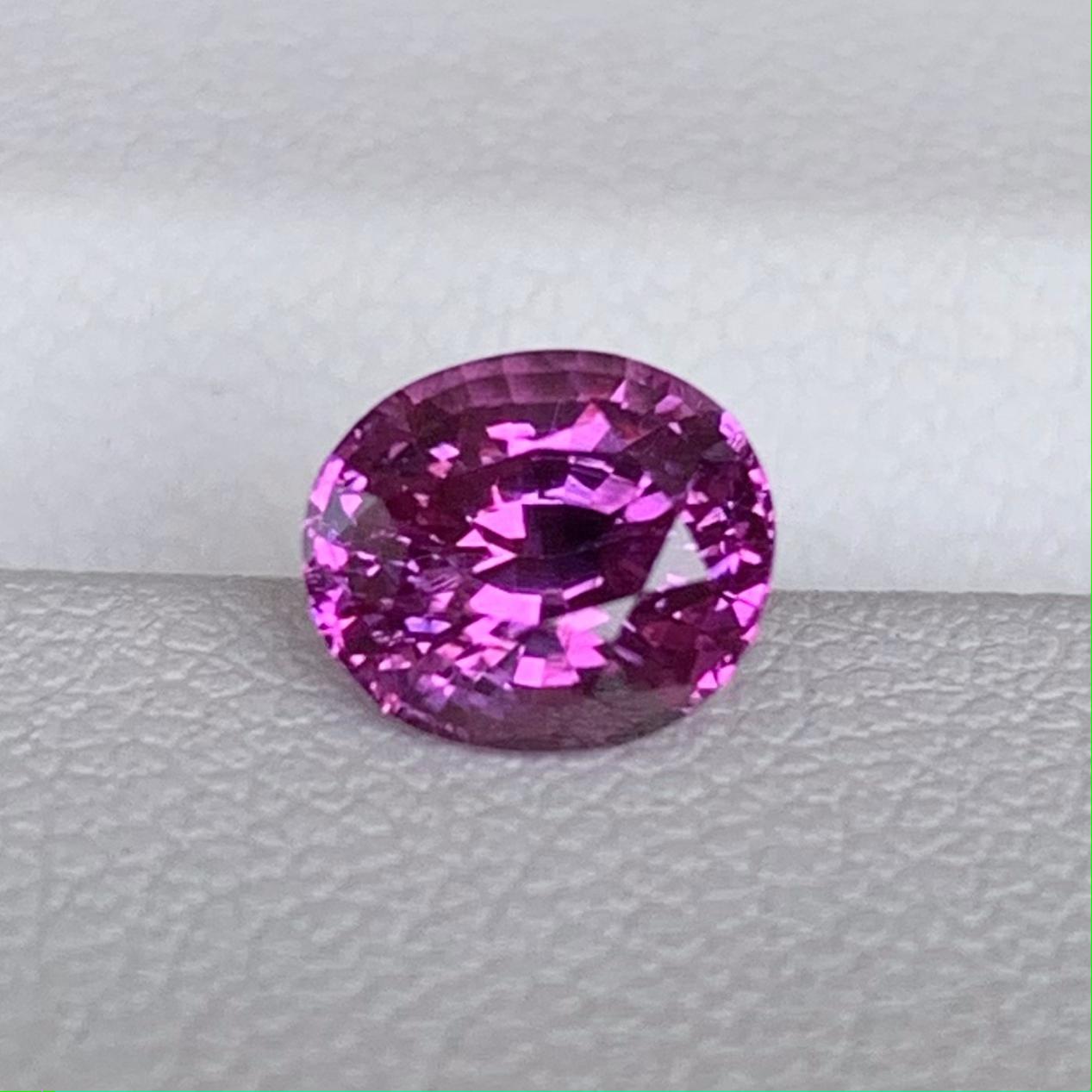 Natural Oval Cut Pink Sapphire 1.27ct - (H)