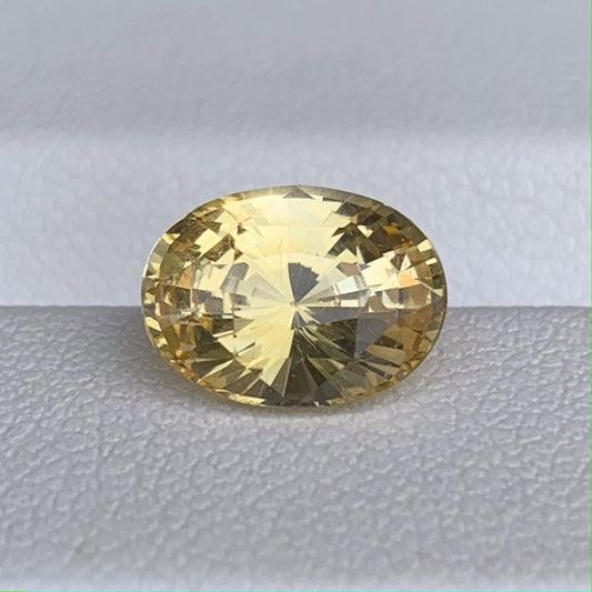 Natural Oval Cut Golden Yellow Sapphire 2.43ct - (H)