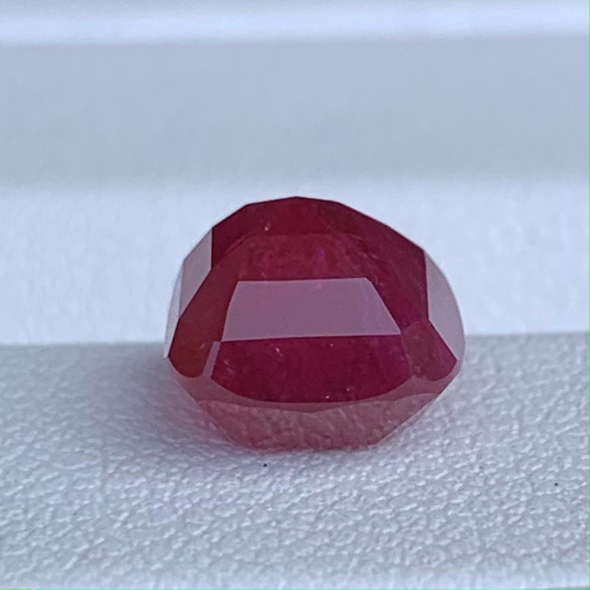 Natural PiegonRed Cushion Cut Ruby 3.52ct - (UH) - Baza Boutique