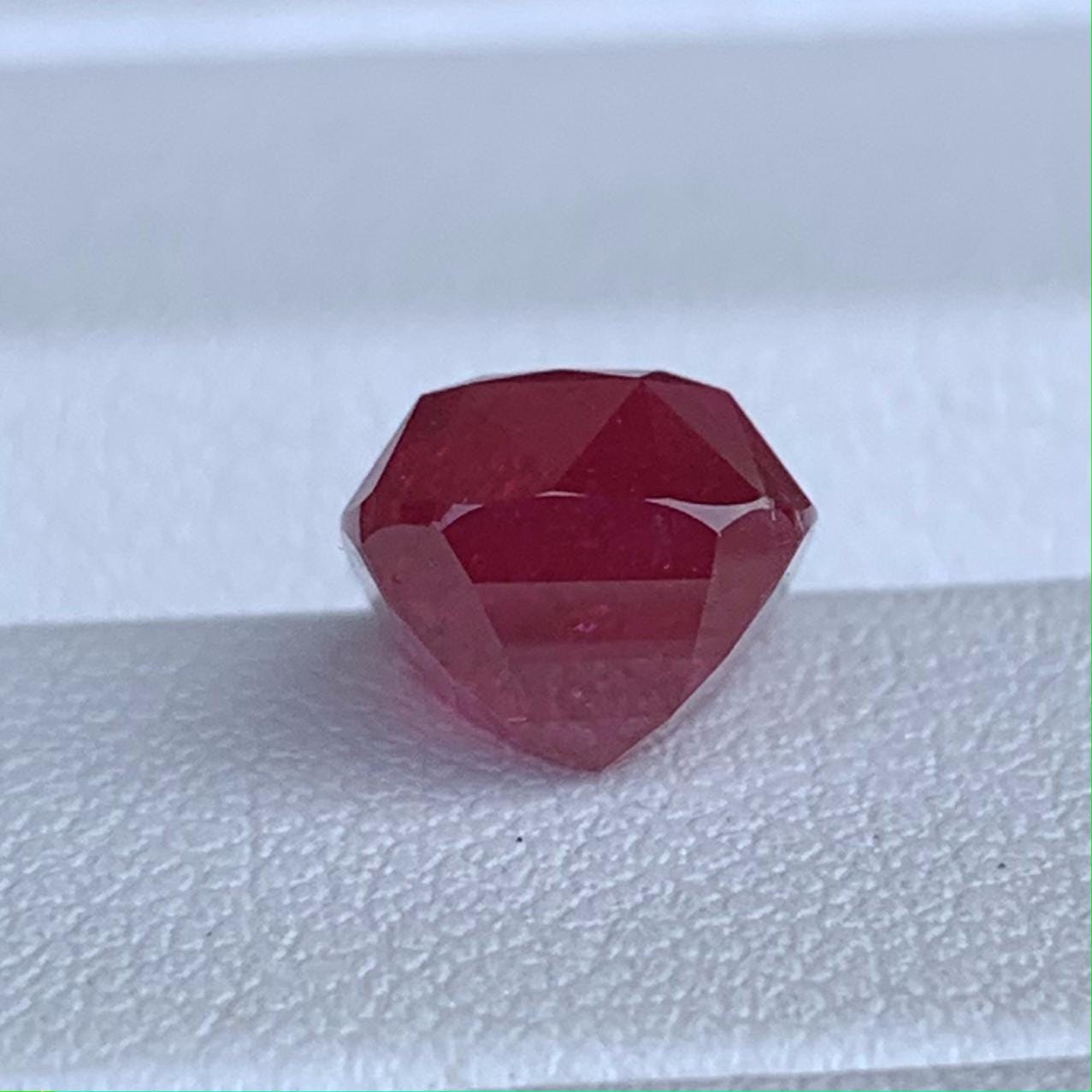 Natural PiegonRed Cushion Cut Ruby 3.52ct - (UH) - Baza Boutique