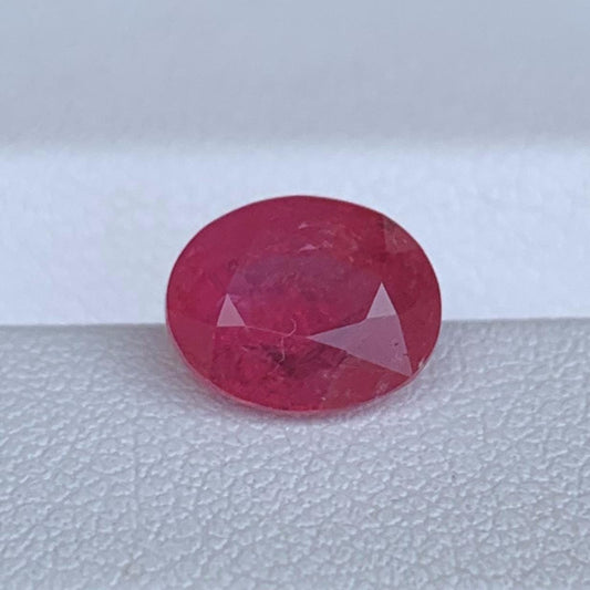 Natural Ruby Oval Cut 2.54ct - (UH) - Baza Boutique