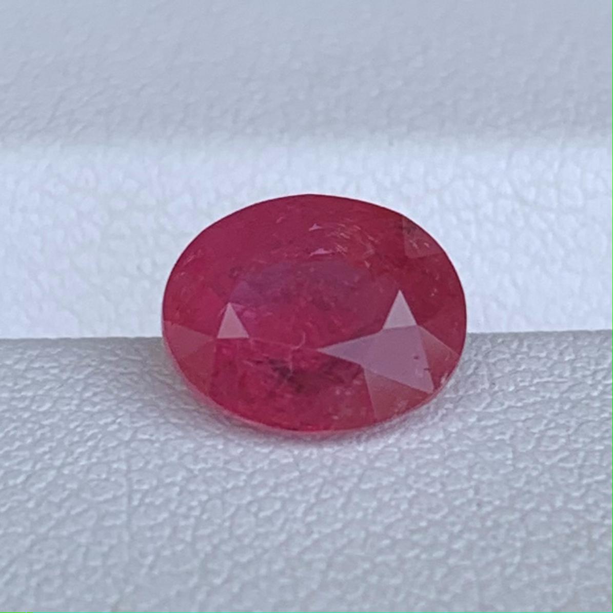 Natural Ruby Oval Cut 2.54ct - (UH) - Baza Boutique