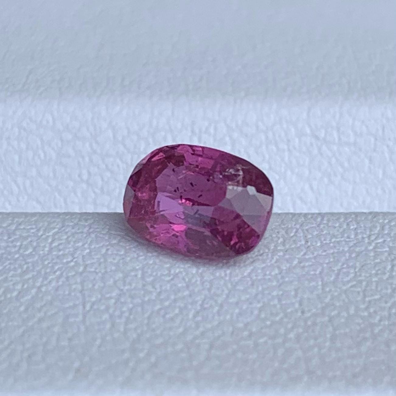 Natural Purplish Red Cushion Cut Ruby 1.25ct - (UH) - Baza Boutique