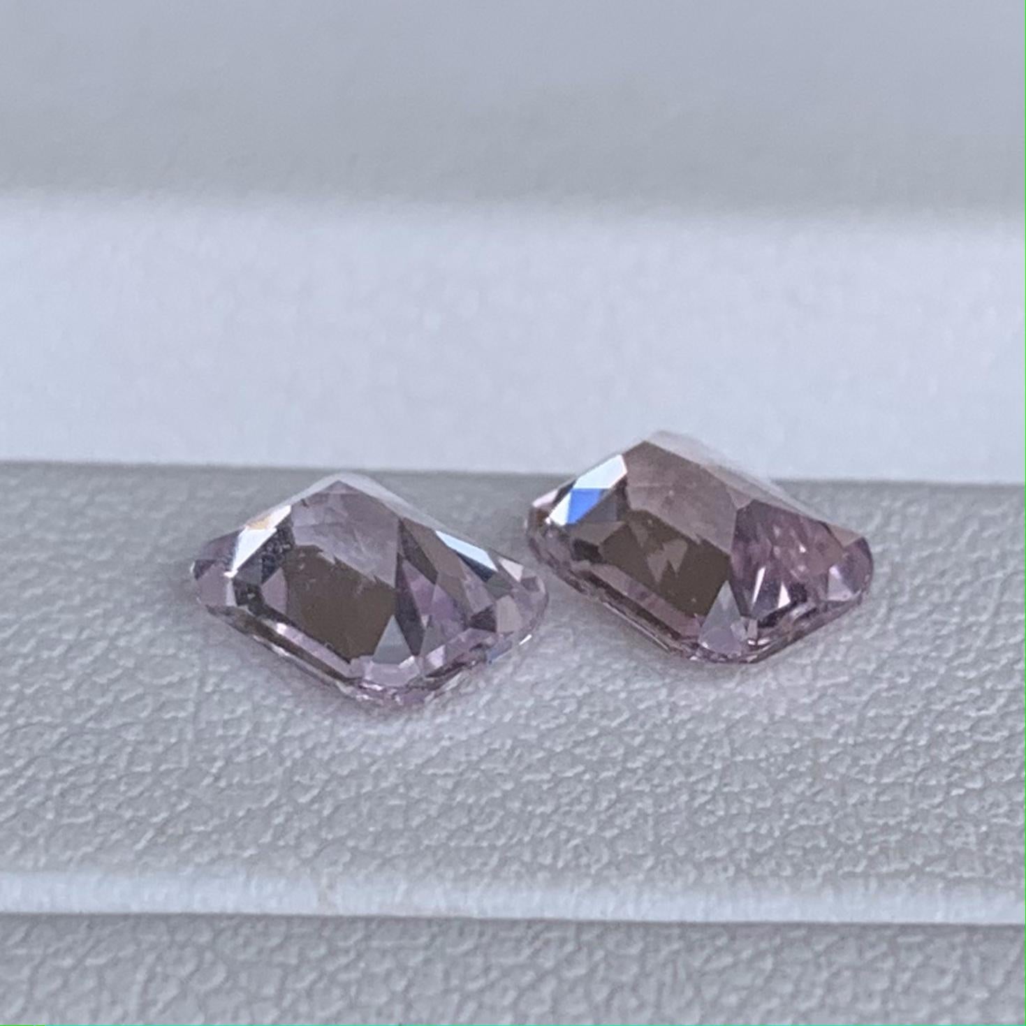 Natural Peach Sapphire Pair 2.25ct- (UH) - Baza Boutique