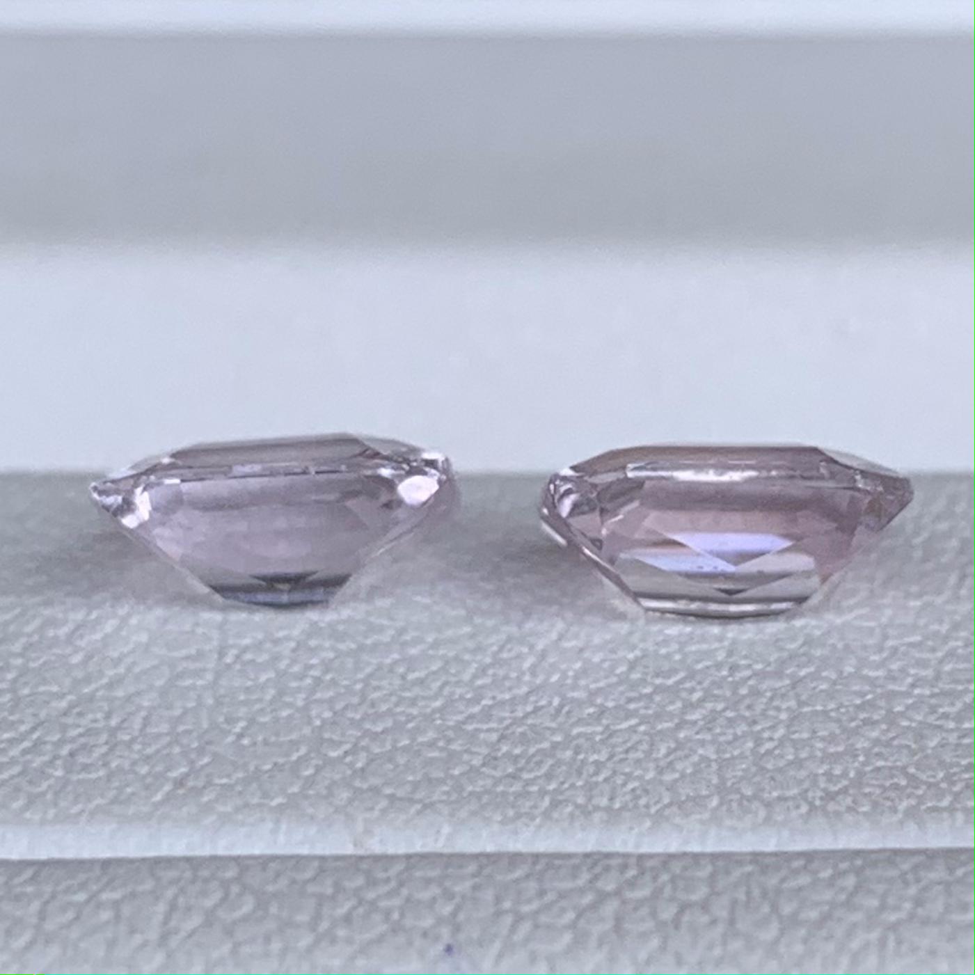 Natural Peach Sapphire Pair 2.25ct- (UH) - Baza Boutique