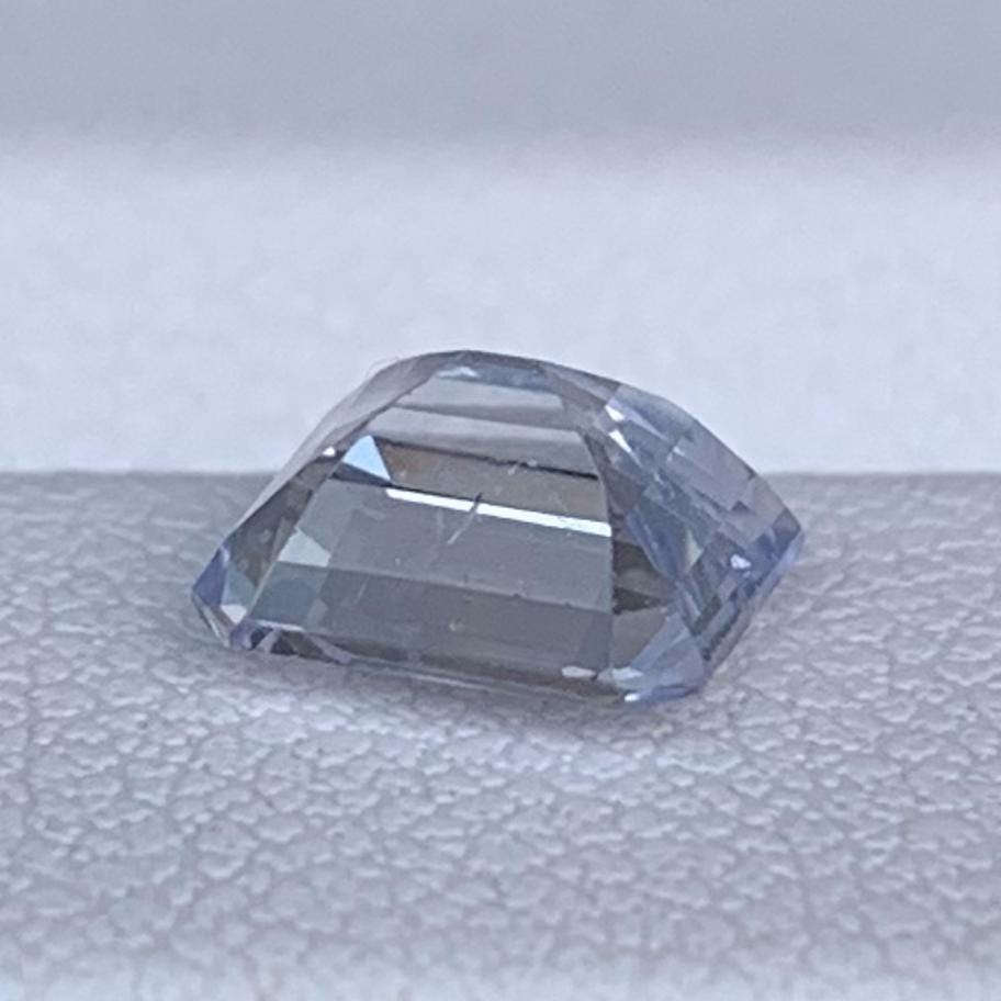 White Sapphire 1.53ct Unheated  Natural Emerald Cut Clear Gemstone for Fine Jewelry