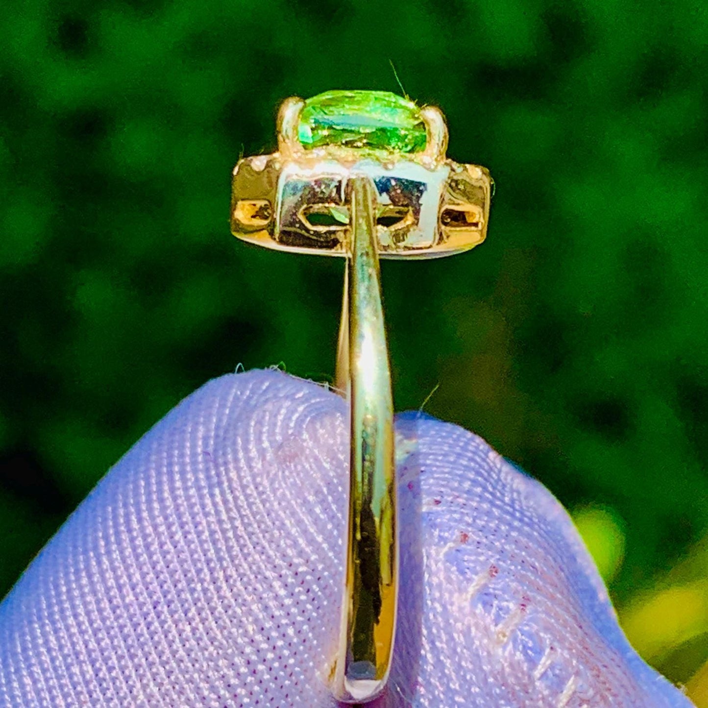 1.52ct Tsavorite Garnet Ring – 14K Rose Gold & Natural Diamonds