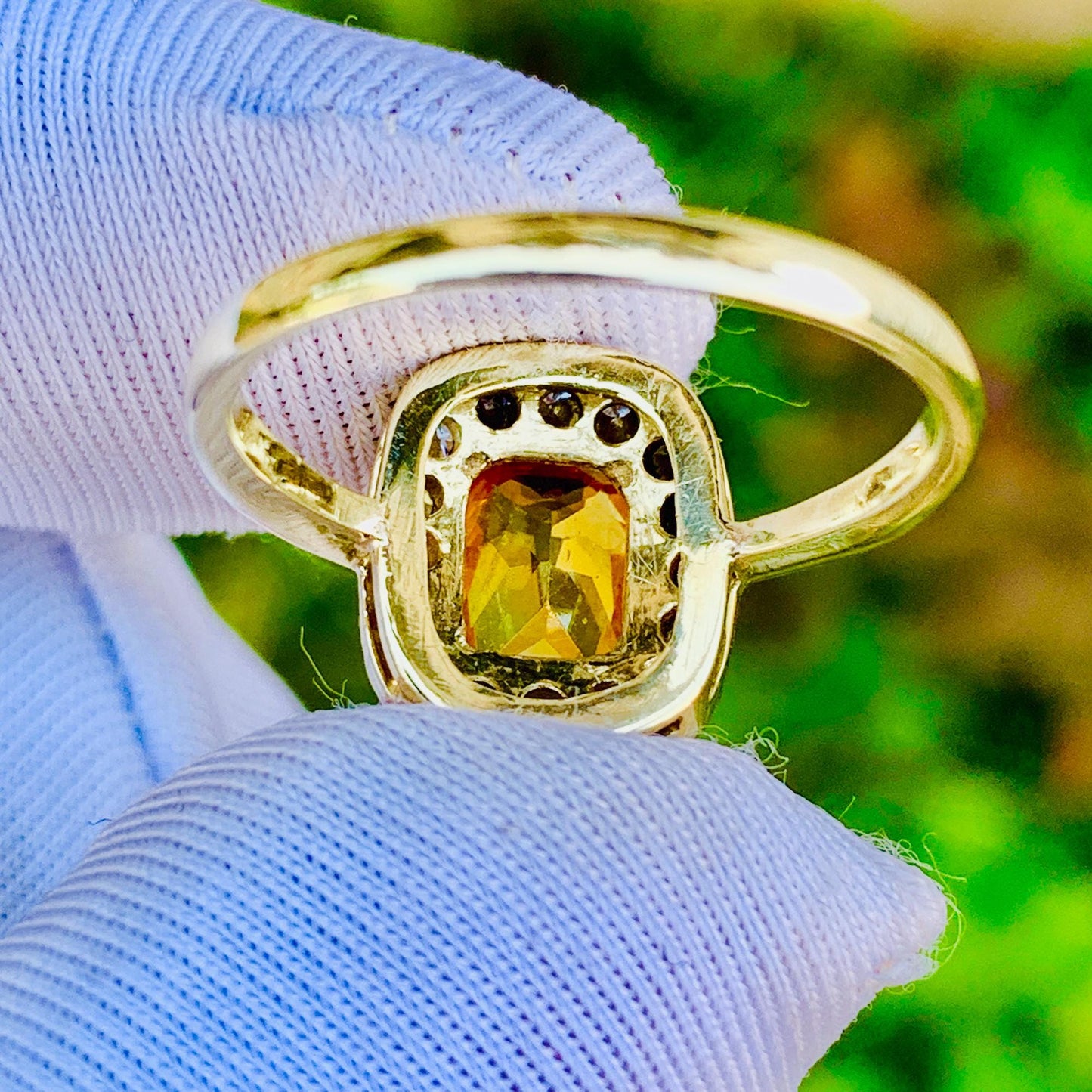 2.10ct Golden Yellow Sapphire Ring – 14K Rose Gold & Natural Diamonds