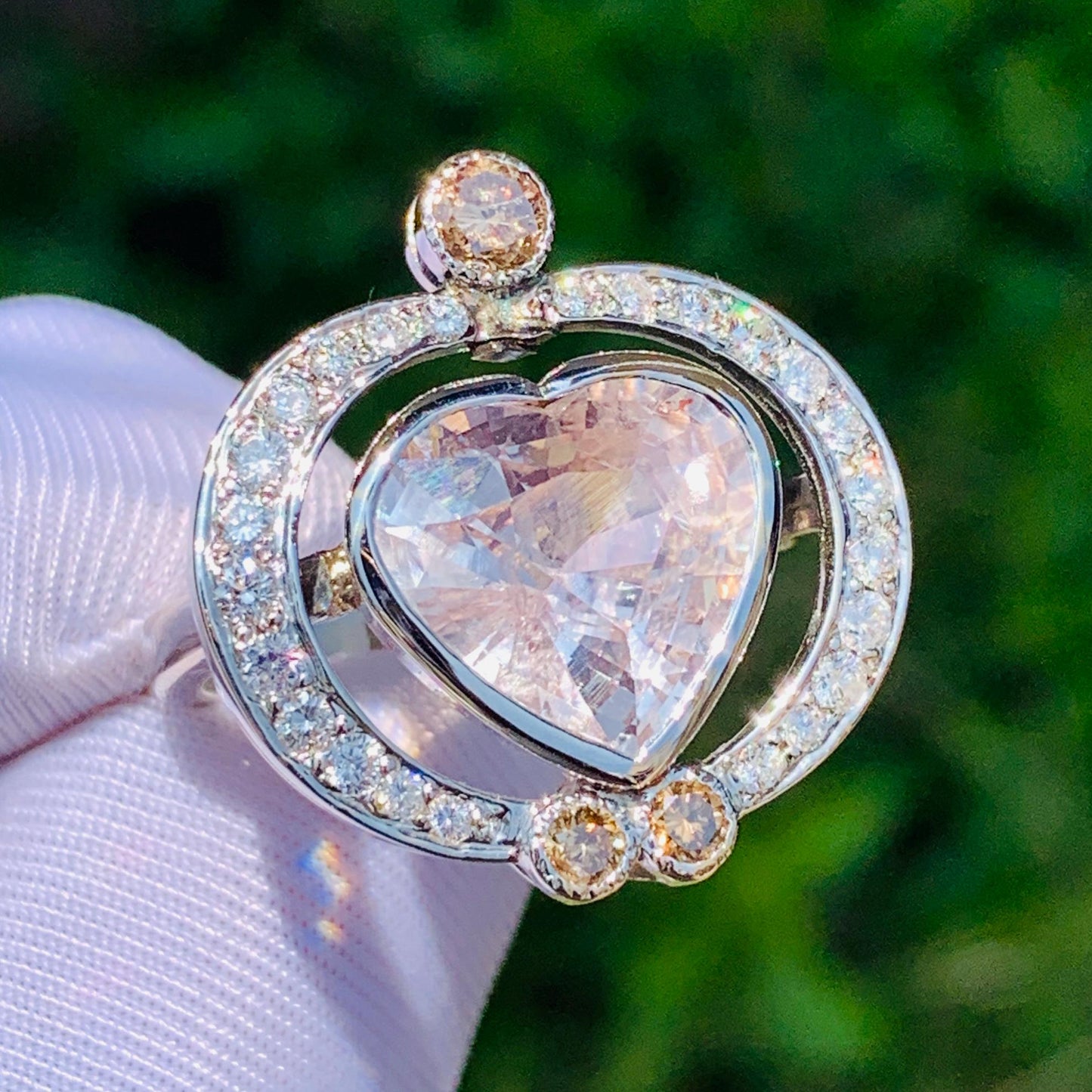 6.60ct Heart Sapphire Ring – 14K Yellow Gold