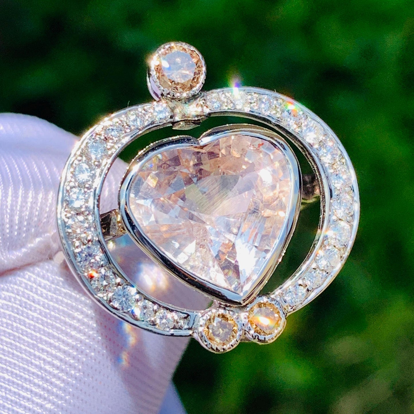 6.60ct Heart Sapphire Ring – 14K Yellow Gold