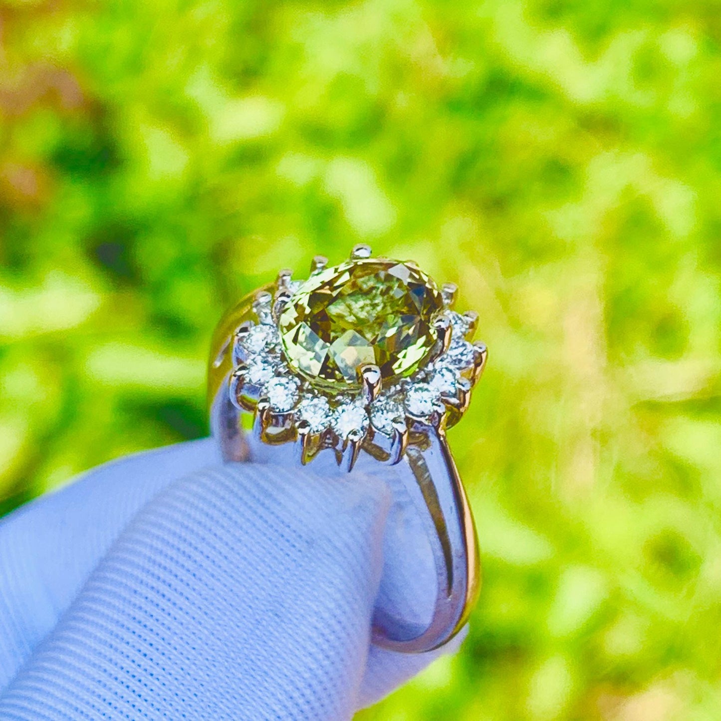 2.87ct Alexandrite Ring – 14K White Gold & Natural Diamonds