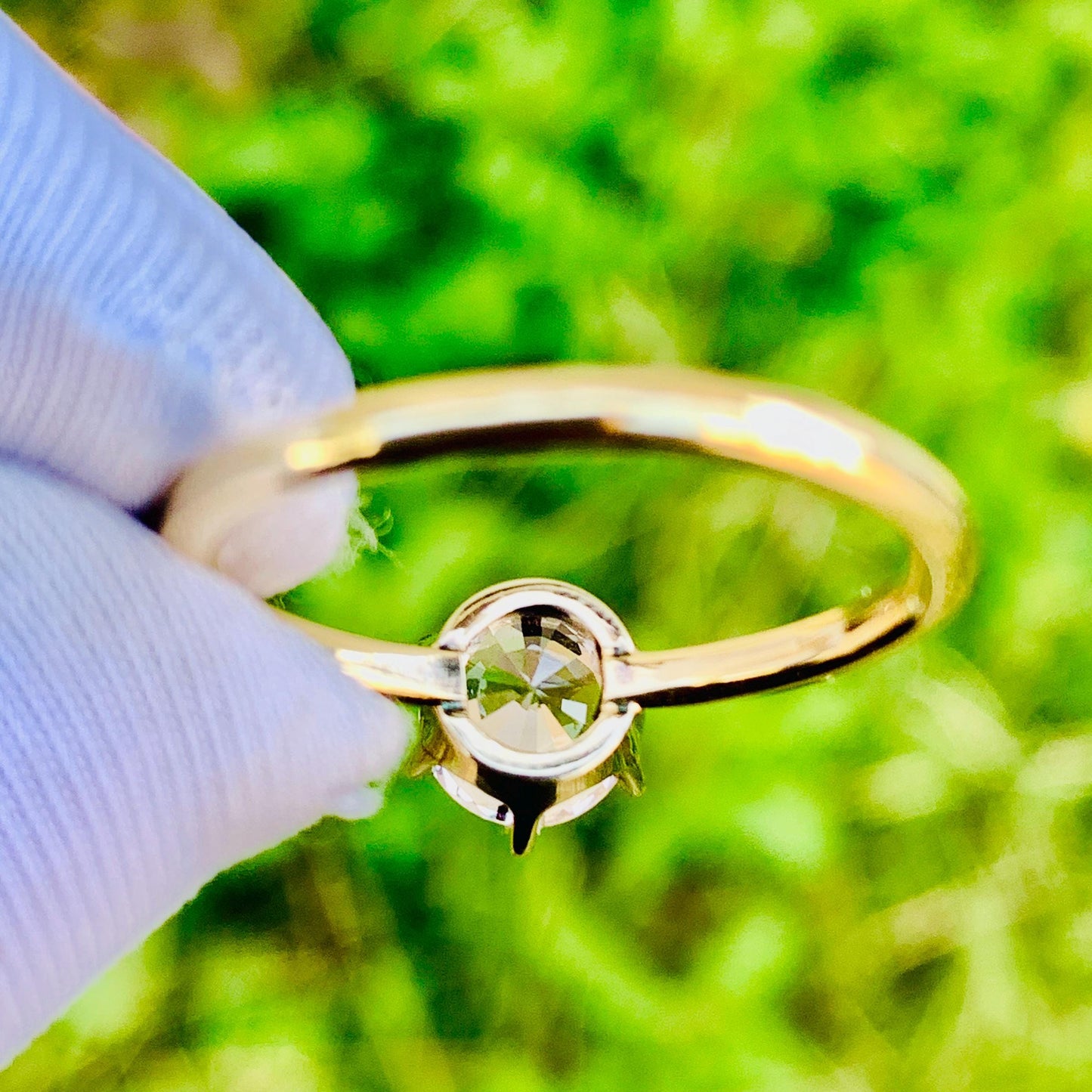 1.24ct Peach Sapphire Ring – White Gold