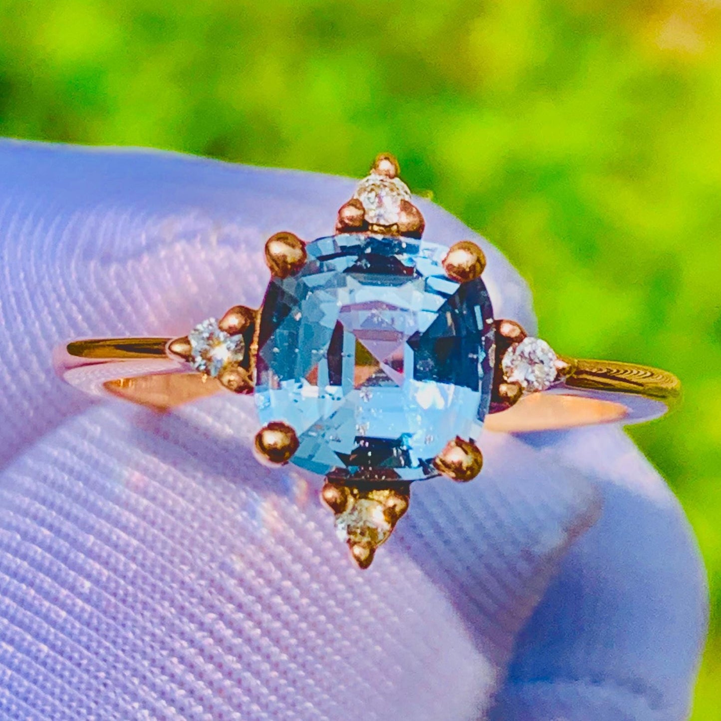 1.90ct Silver Sapphire Ring – 14K White Gold