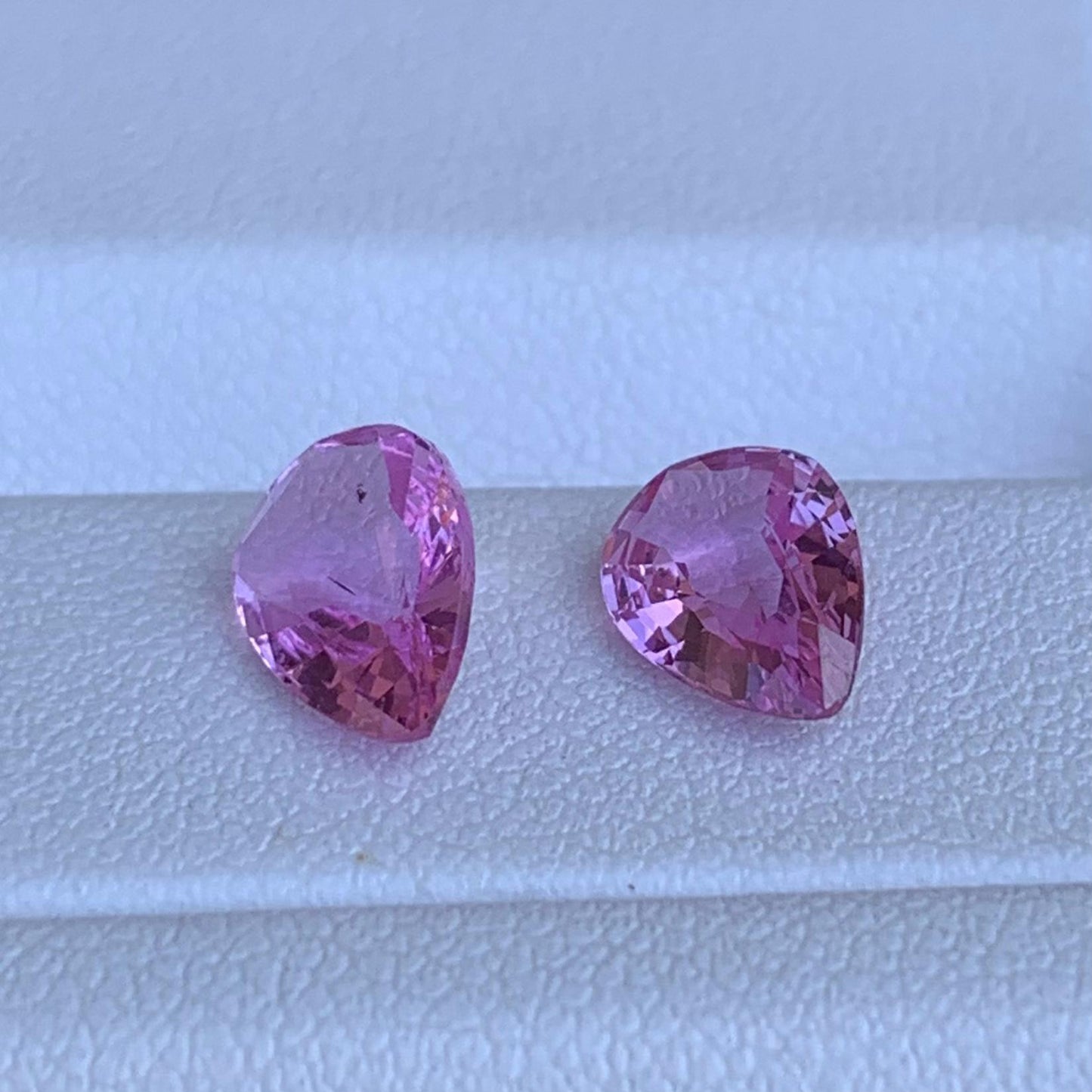 Padparadscha Sapphire Pair 2.75ct Total Unheated  Natural Pear Cut Matching Gemstones for Earrings