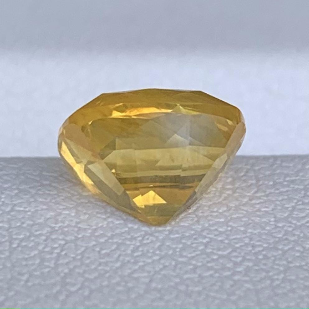 Yellow Sapphire 2.12ct Heated  Natural Cushion Cut Gemstone for Fine Jewelry