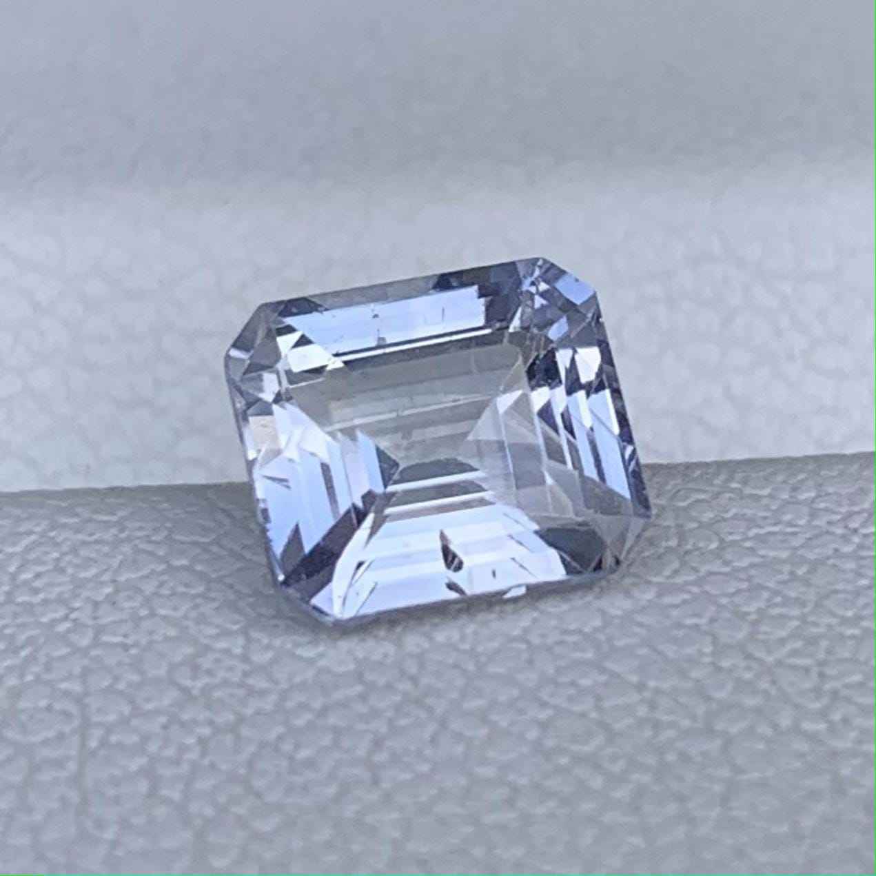 White Sapphire 1.53ct Unheated  Natural Emerald Cut Clear Gemstone for Fine Jewelry