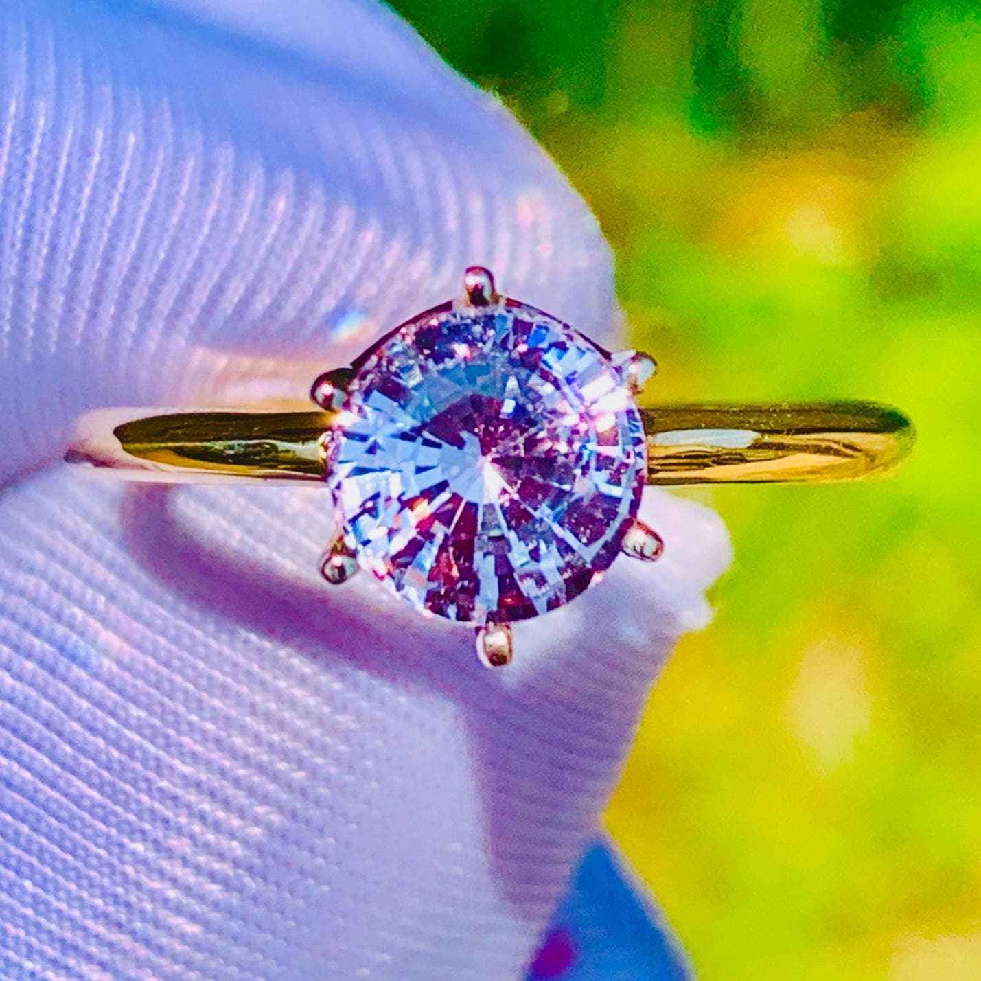 1.24ct Peach Sapphire Ring – White Gold