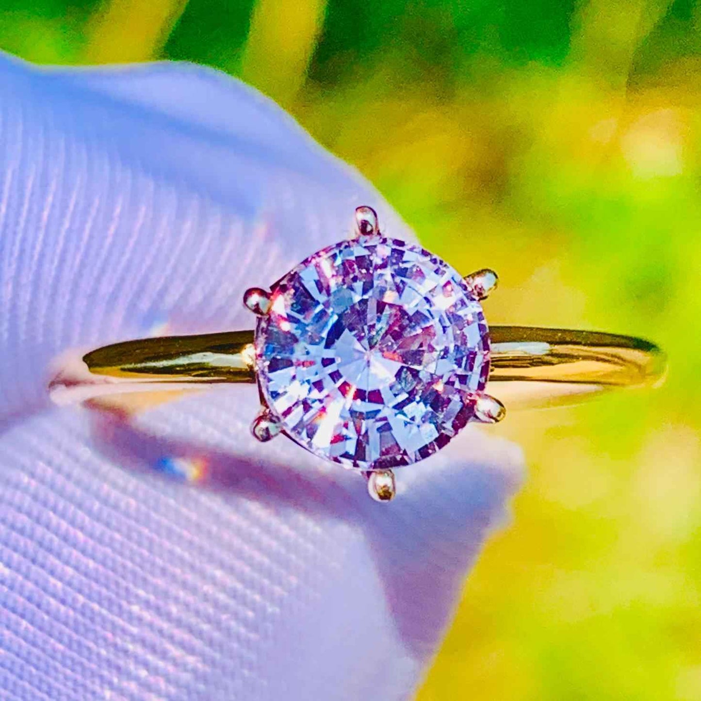 1.24ct Peach Sapphire Ring – White Gold