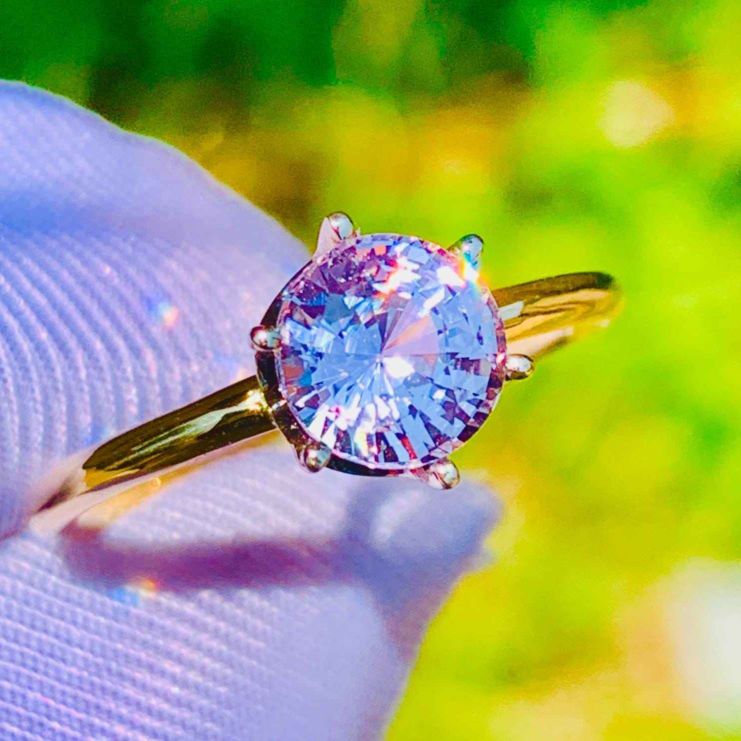1.24ct Peach Sapphire Ring – White Gold