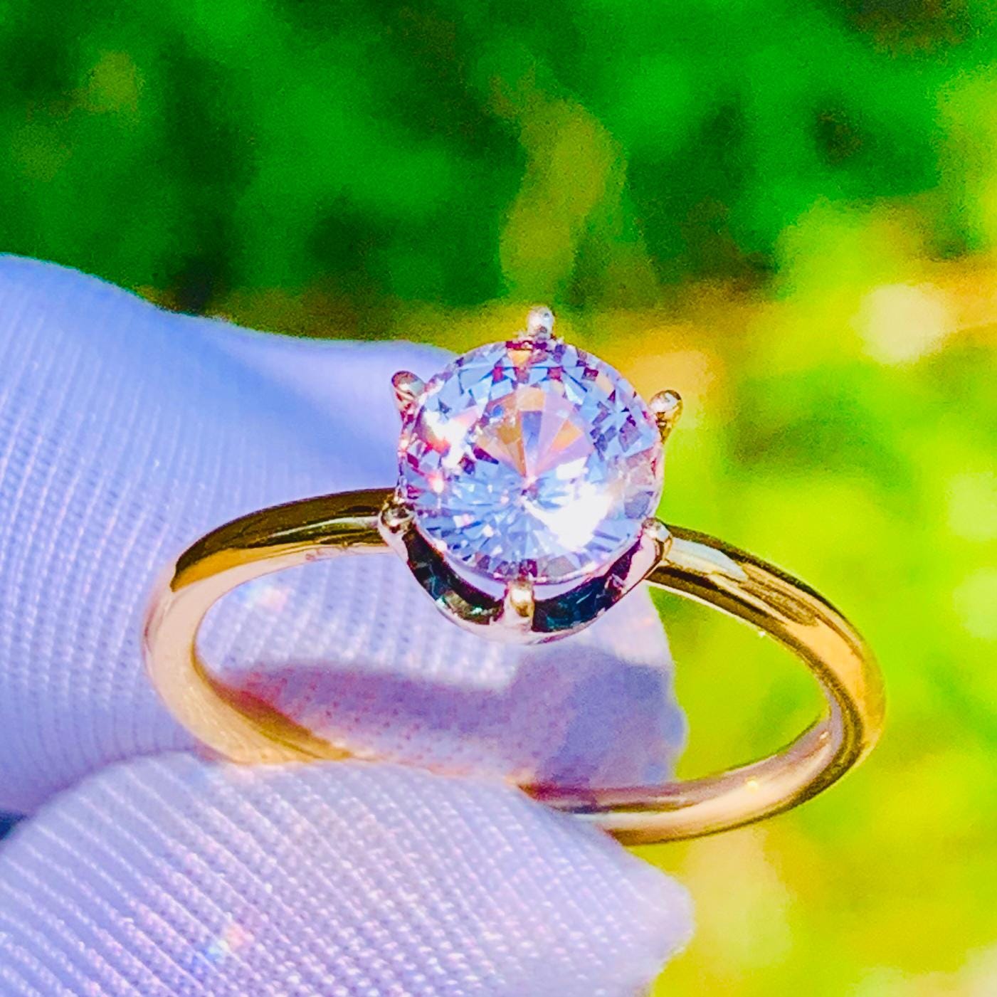 1.24ct Peach Sapphire Ring – White Gold